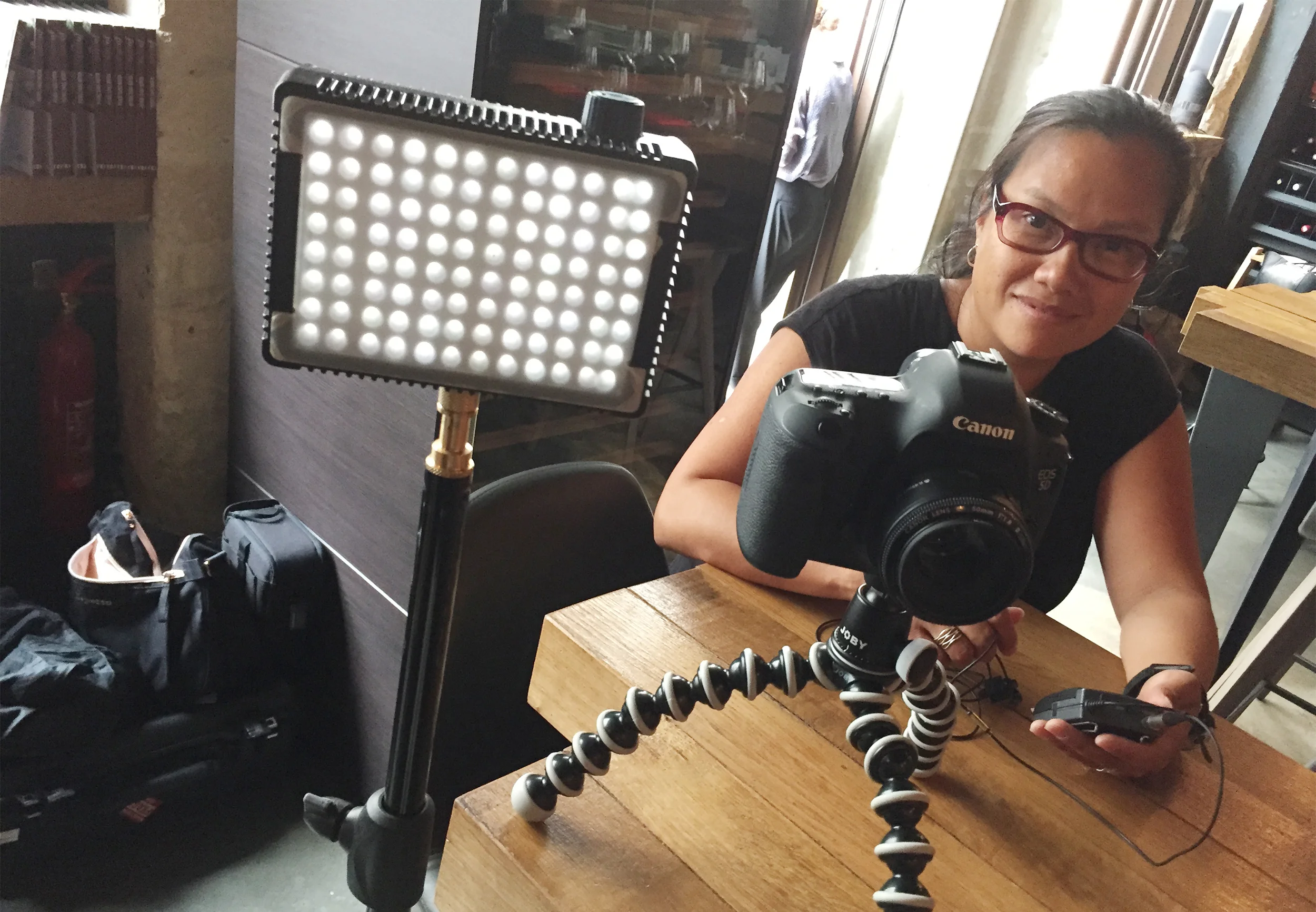 VÂN NGUYEN: Whether photographing Herbie Hancock or designing for People magazine, Vân has spent a large part of her career in entertainment. But after twenty years of lending her technical expertise to celebrity magazines in New York City and her creative eye to a nonprofit bringing world-famous jazz artists to San Francisco, this experienced marketer and art director sold all her possessions to travel the globe and capture the moving image, trading in her swanky midtown Manhattan desk job for carsickness in the mountains of Morocco, and eating cow hearts in Peru. And she hasn’t looked back.