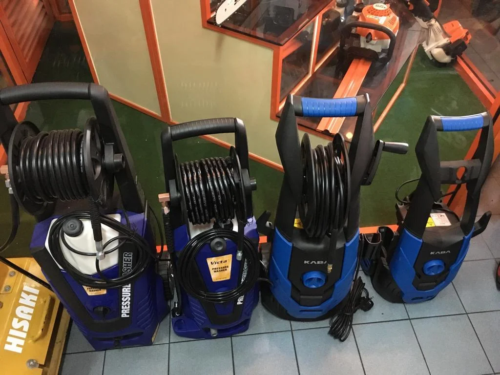 Some of our pressure sprayers for home use (cleaning your car / house / drain / etc).