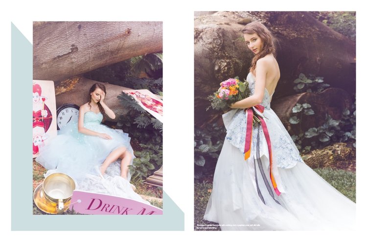 A touch of Wonder: Pastel wedding gown inspiration