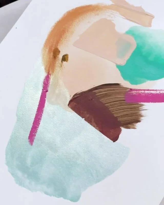 Playing with my new pearlescent #gansai paints! #soshiny ✨ #japanesewatercolour