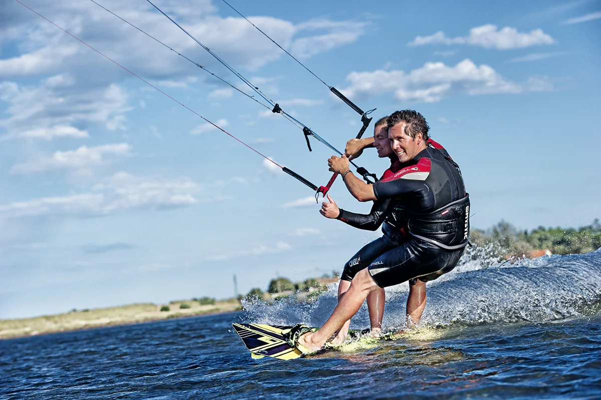 Tandem kitesurf in Portugal Kite Control