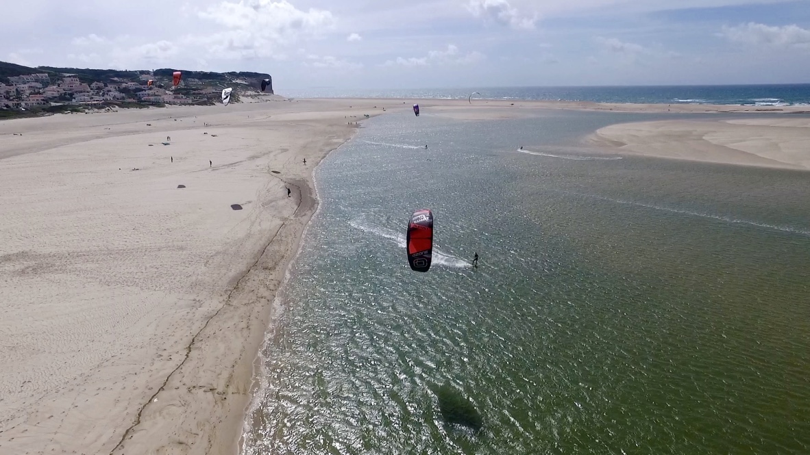 葡萄牙奥比多斯泻湖-风筝冲浪学校葡萄牙风筝控制。jpg