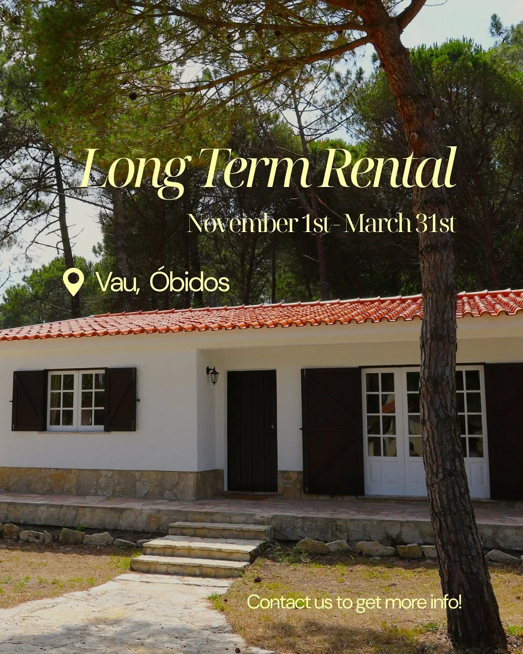 House for rent &ndash; Winter season ✨
📅 Available: November 1st to March 31st

Charming house located in Bom Sucesso 🏠(south side of Lagoa de &Oacute;bidos - 2 min from the beach), 1 hour north of Lisbon. This is a wild and beautiful area. The hou