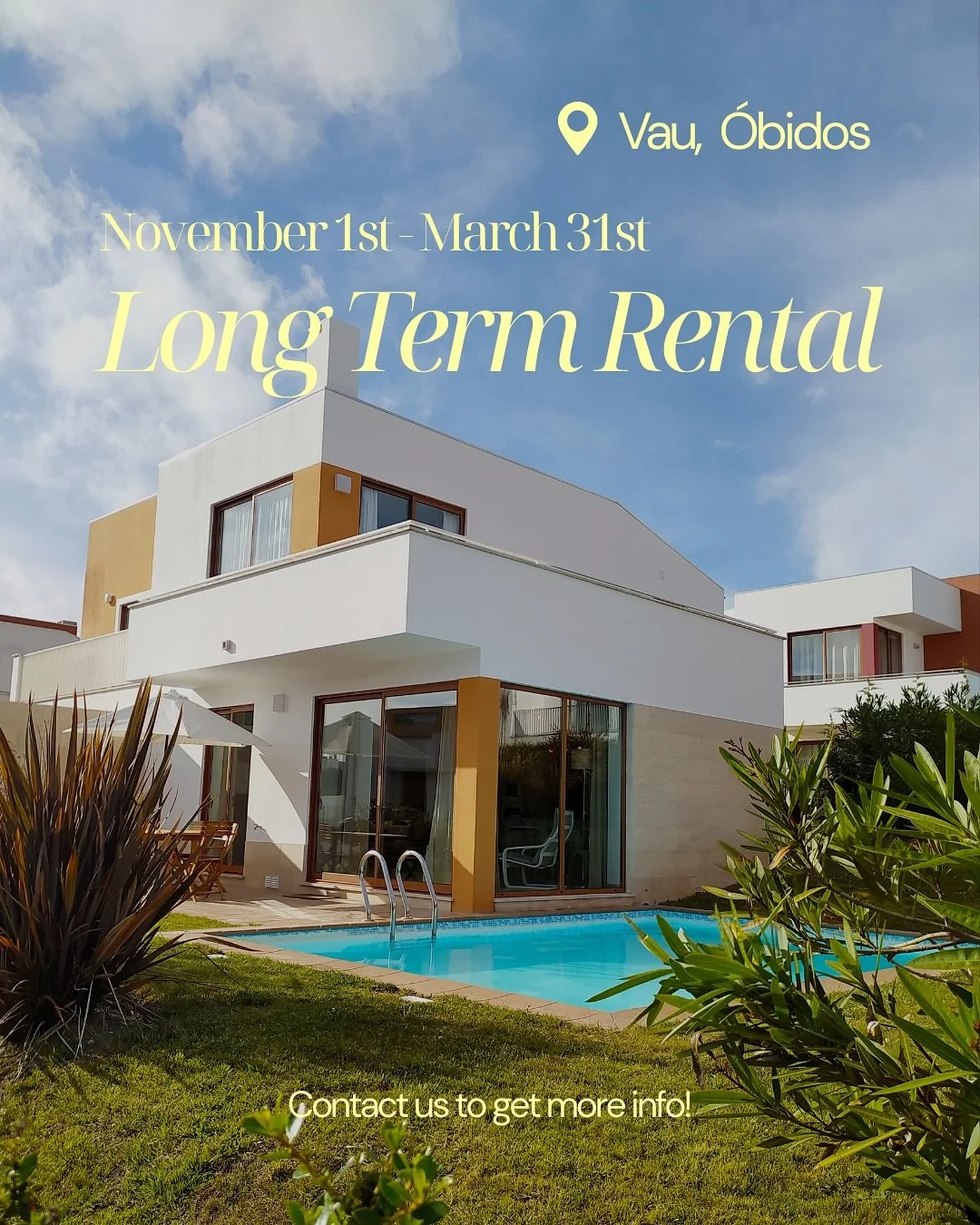 📣 House for rent &ndash; Winter season 
📅 Available: November 1st to March 31st

Charming house located in Bom Sucesso 🏠(south side of Lagoa de &Oacute;bidos - 2 min from the beach), 1 hour north of Lisbon. This is a wild and beautiful area. The h