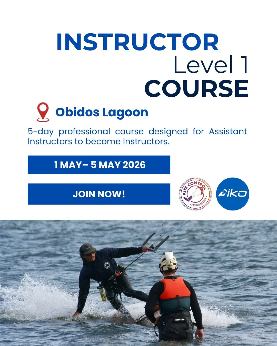 Do you dream of becoming a kitesurf instructor? Now&rsquo;s the time to take action!
Join our upcoming IKO Kitesurf Instructor Training and start sharing your passion 😁🪁

For more info or to sign up, contact us or visit the IKO website.

Training l