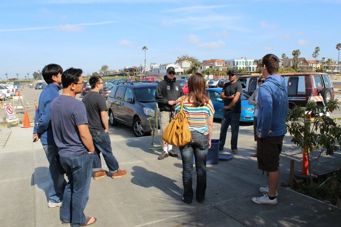 Beach clean up at Seal Beach, Ca