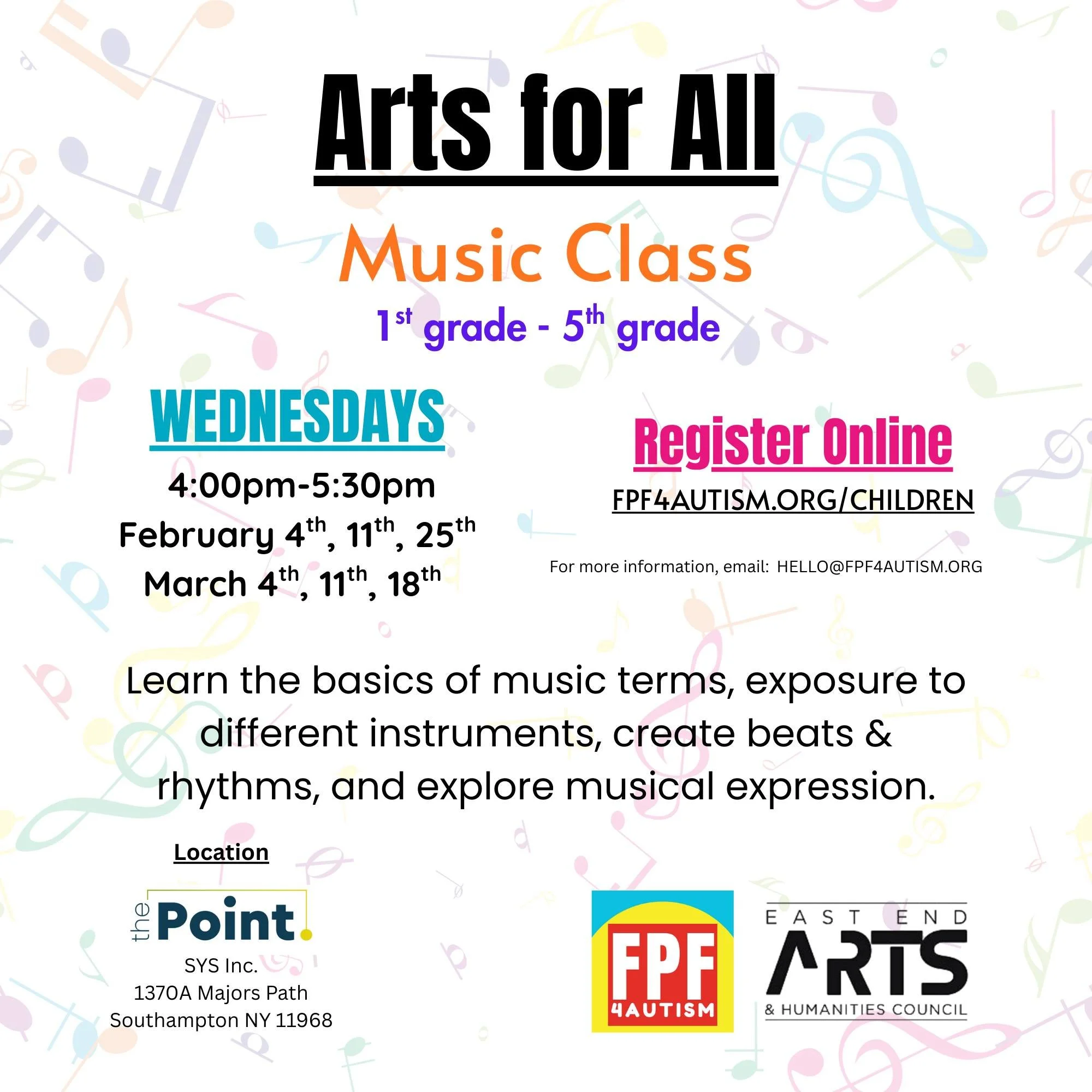 Starting Wednesday 2/4! See image for more details. Register online.