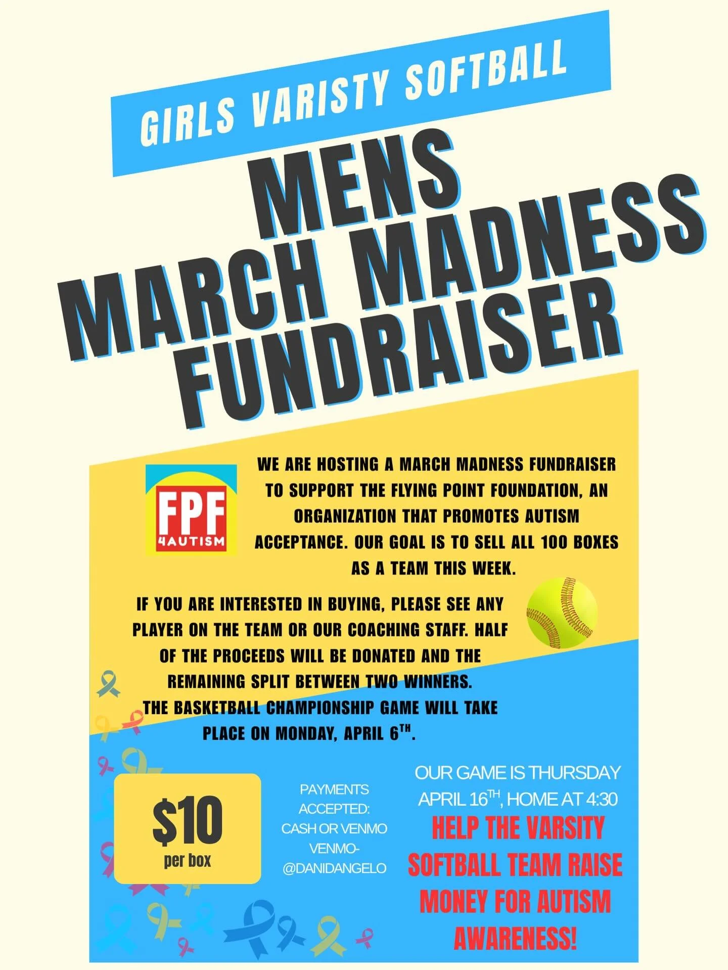 We love when a local high school goes all out for #autismacceptance !! Thank you @southampton_ufsd for all you do to support us!!