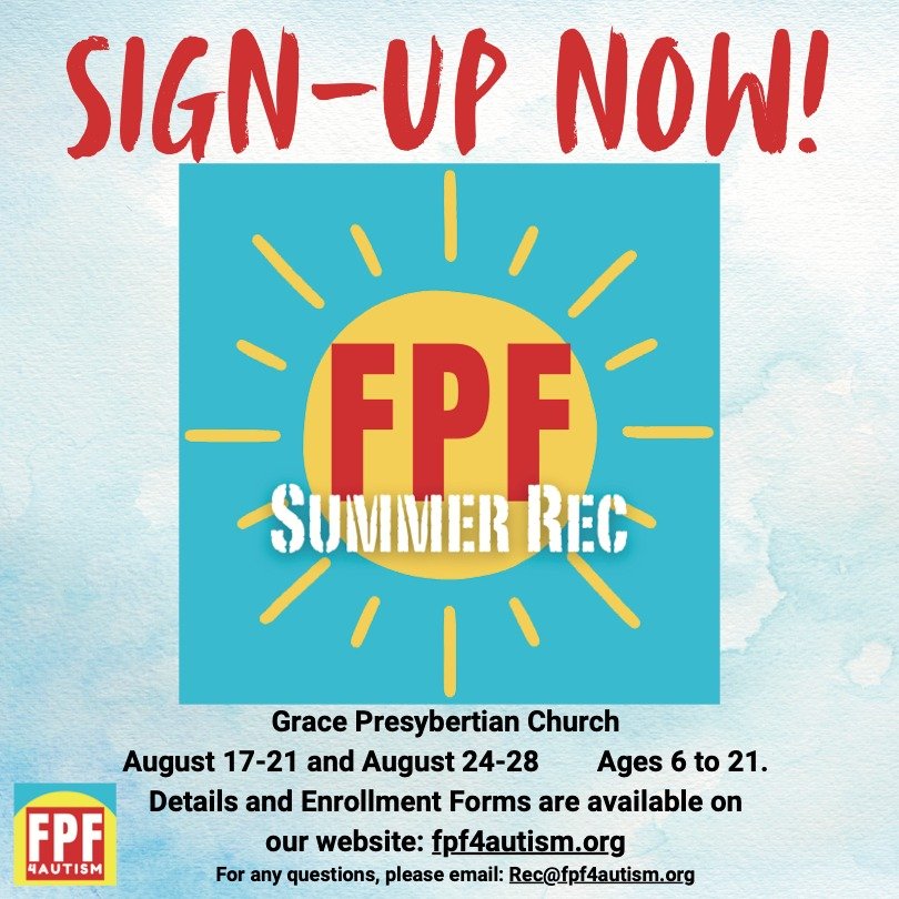 SIGN-UP NOW!
FPF Summer Rec 2026
August 17th - August 28th
see website for more details.