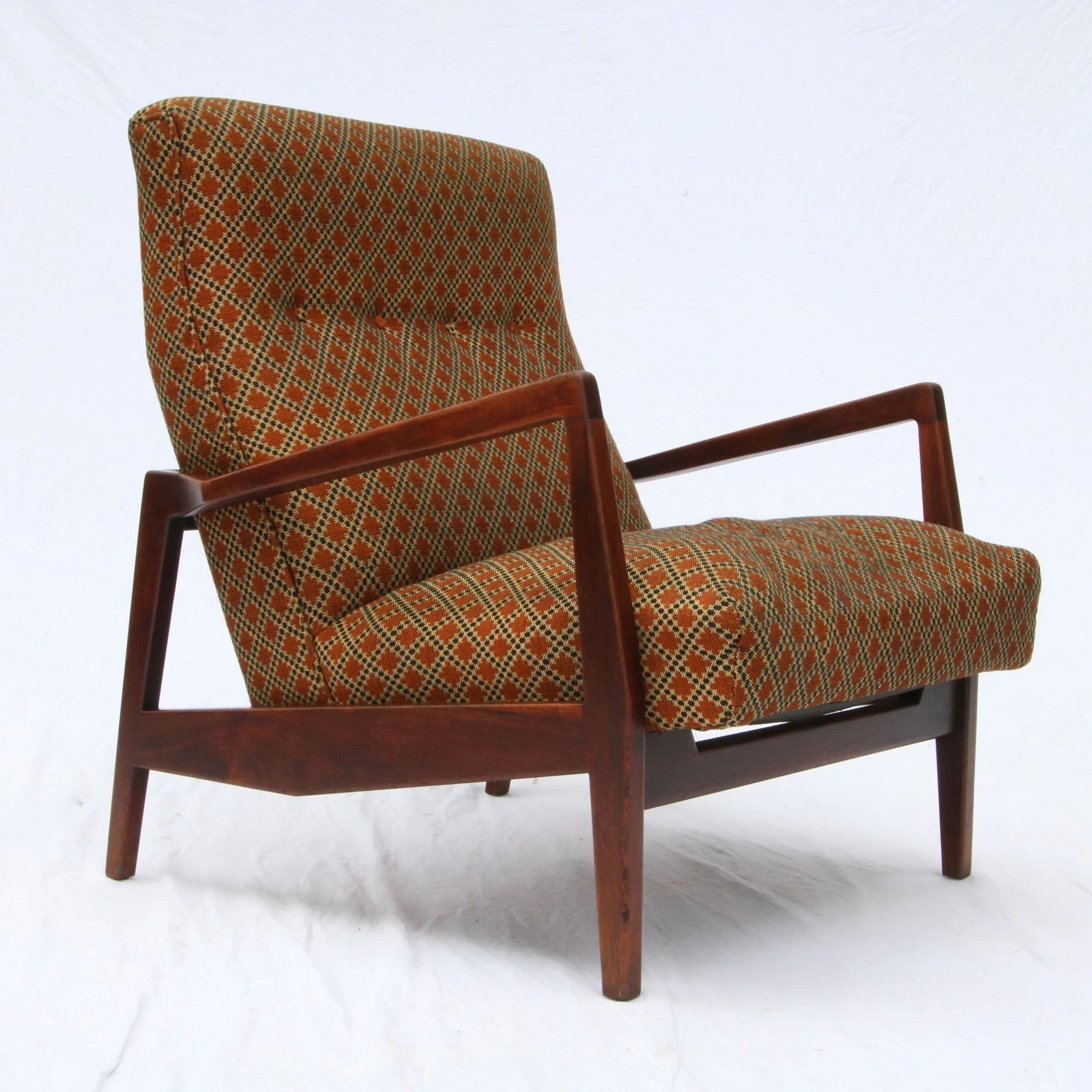 A Danish Modern Mid Century Lounge Chair Armchair Jens Risom Lounge Chair Armchair Jens Risom