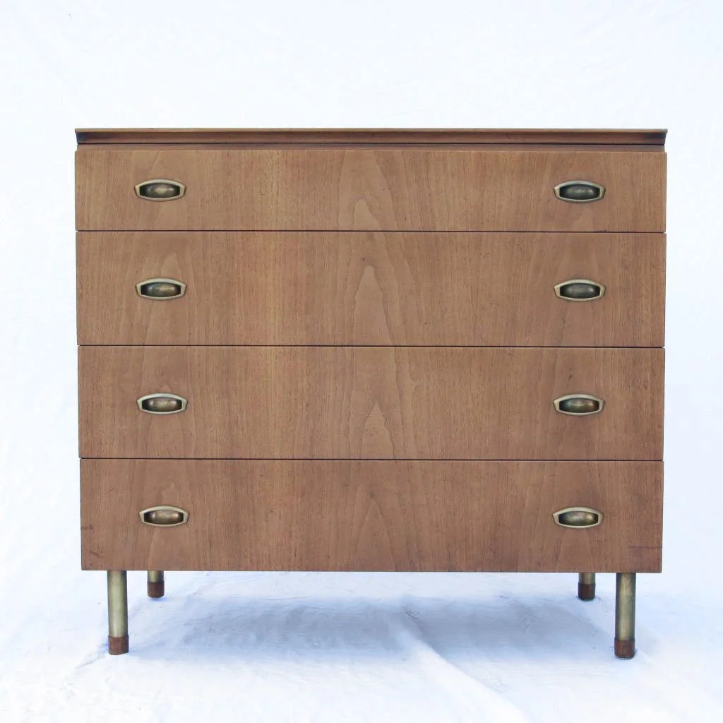 Peter Hvidt John Stuart Mid-Century Modern Chest Dresser Brass Feet MCM Danish Lee Dowdy Antiques Peter Hvidt John Stuart Mid-Century Modern Chest Dresser Brass Feet MCM Danish Lee Dowdy Antiques