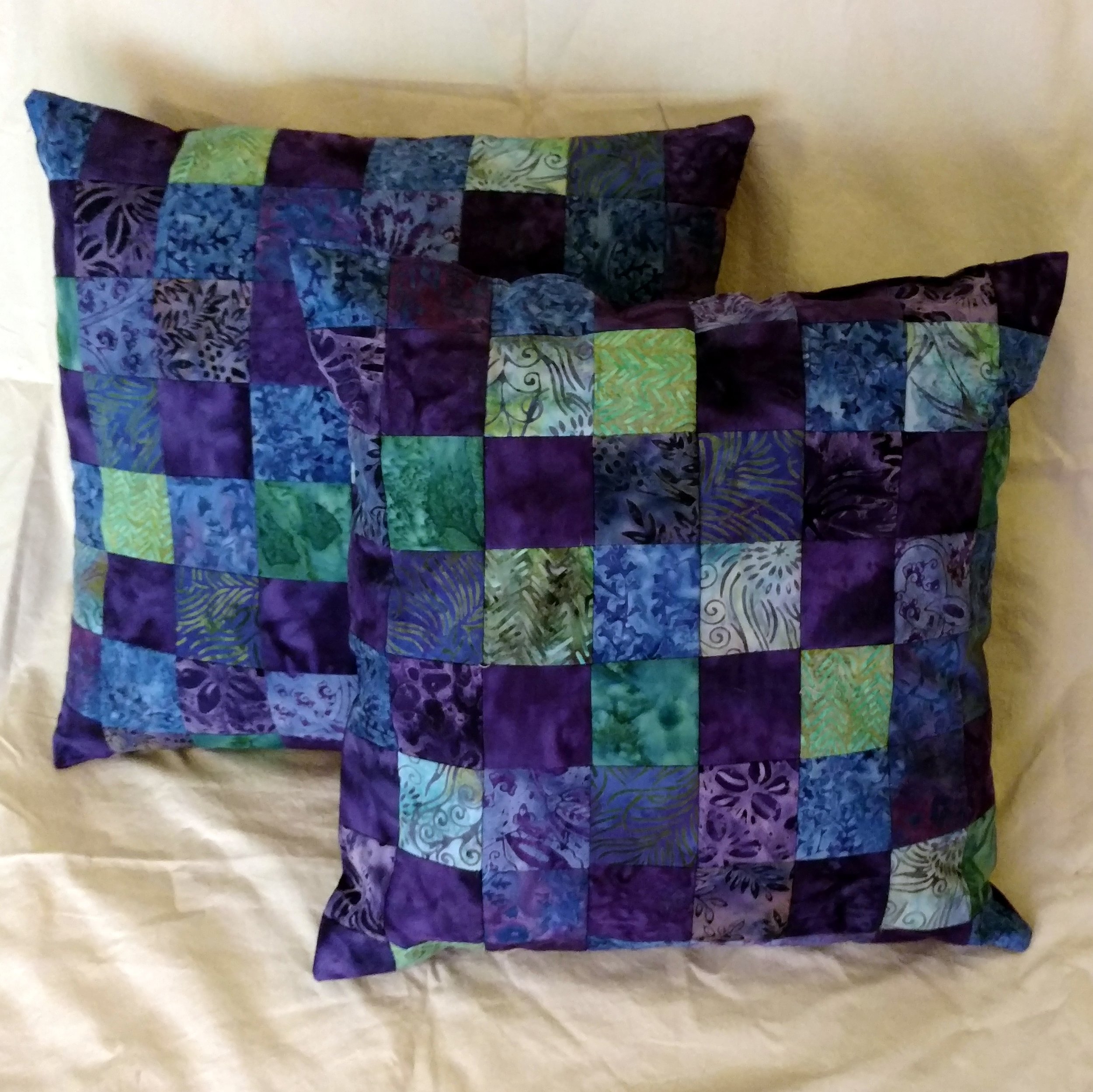 Batik Patchwork Throw Pillows