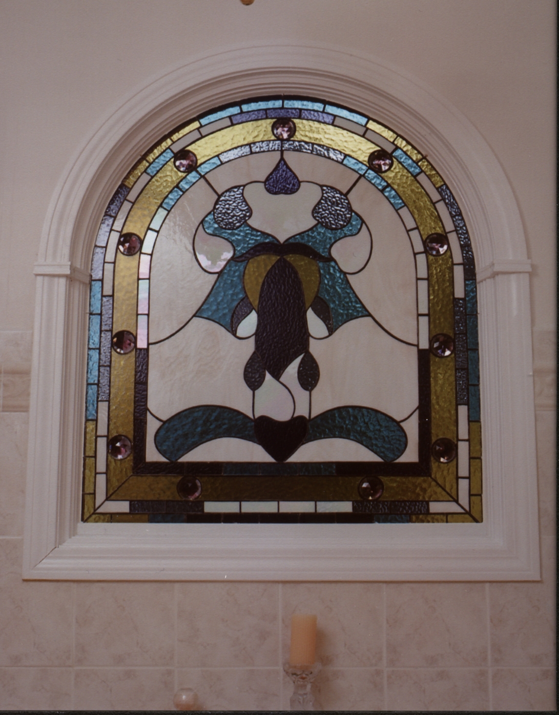 Decorative Bathroom Accent Window