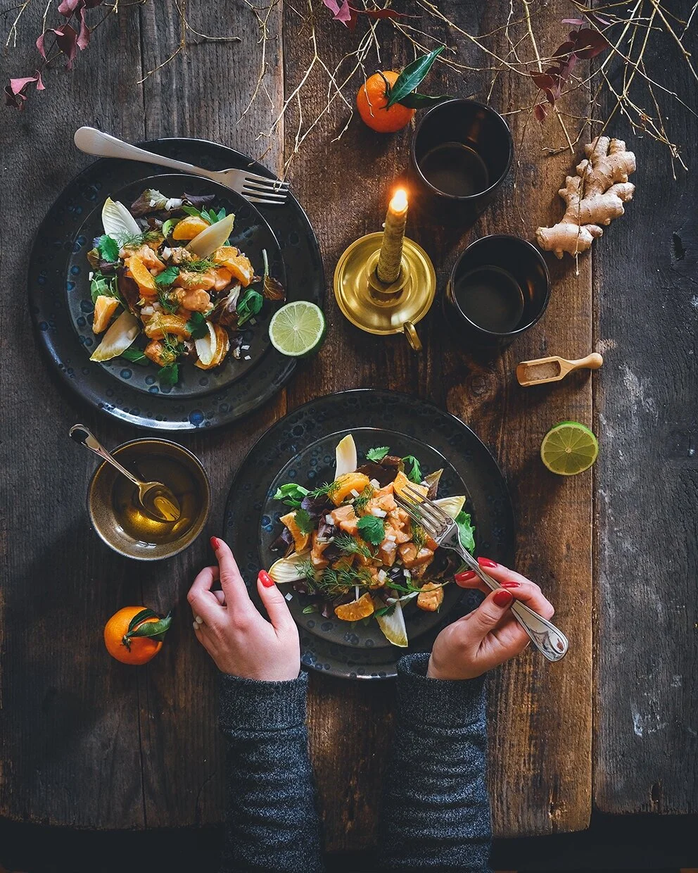 Saumon mariné à la clémentine