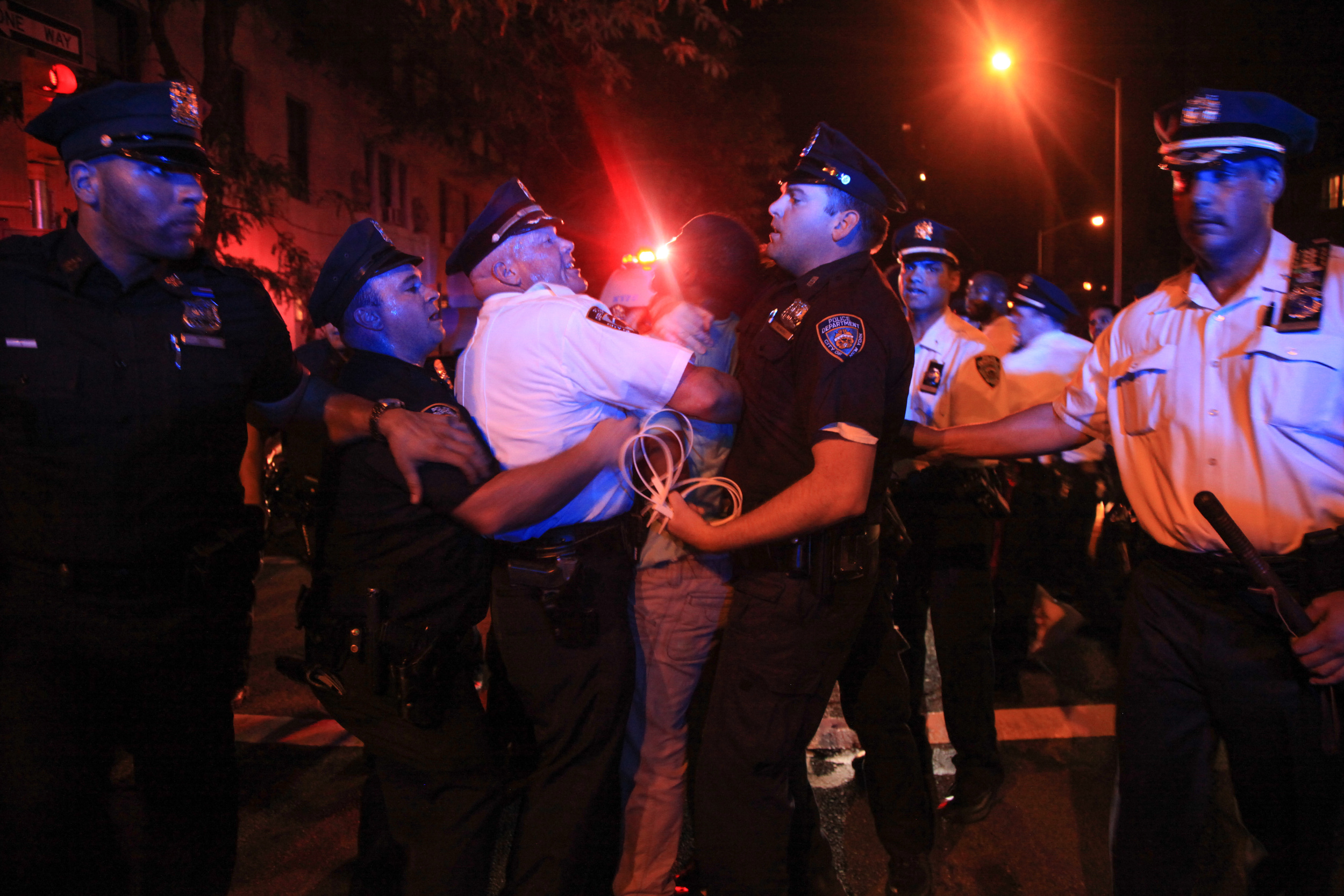  A man is arrested during a Black Lives Matter protest in Manhattan. 