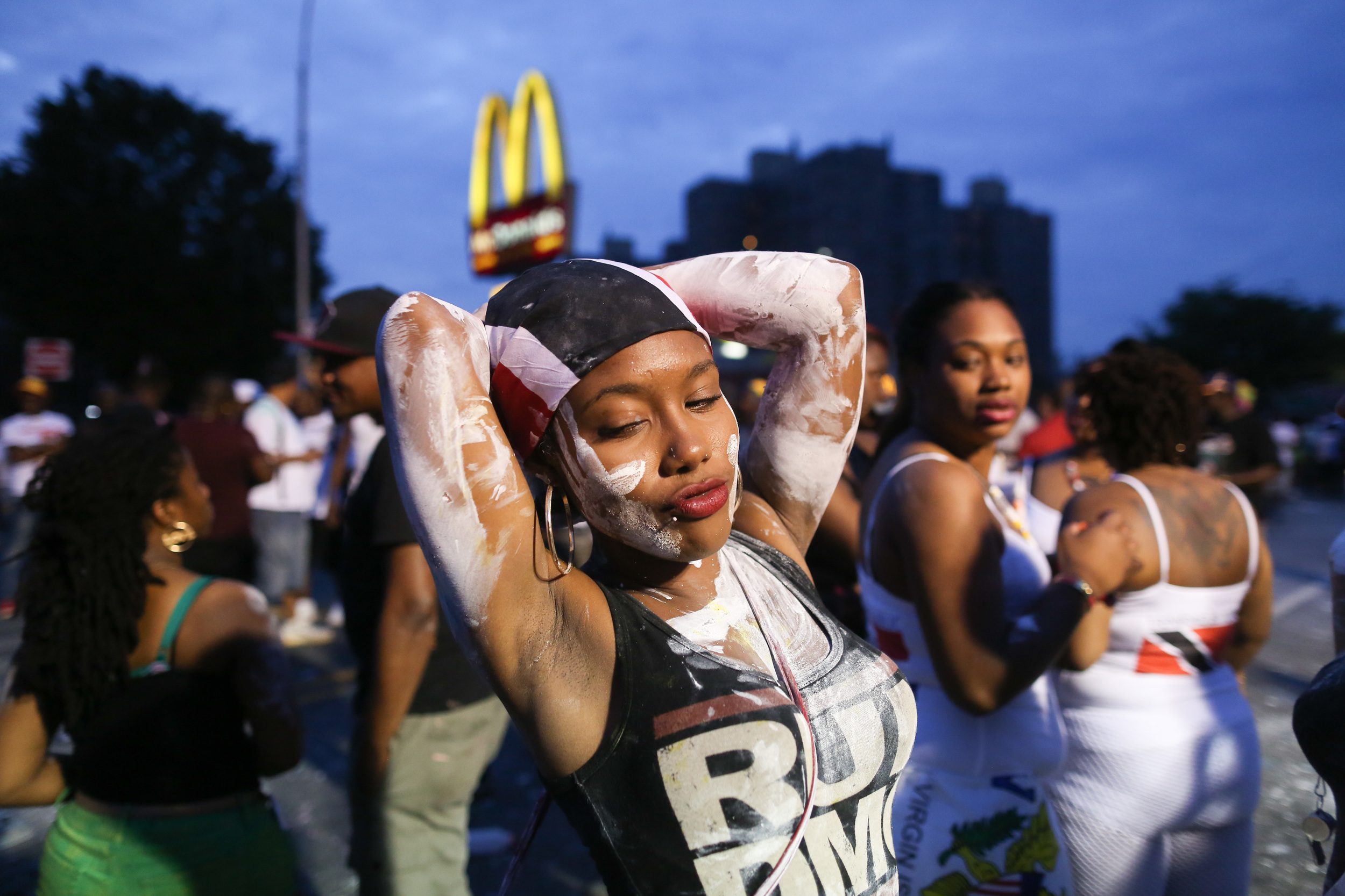  J'Ouvert festivities before the West Indies Parade in Crown Heights, Brooklyn. 