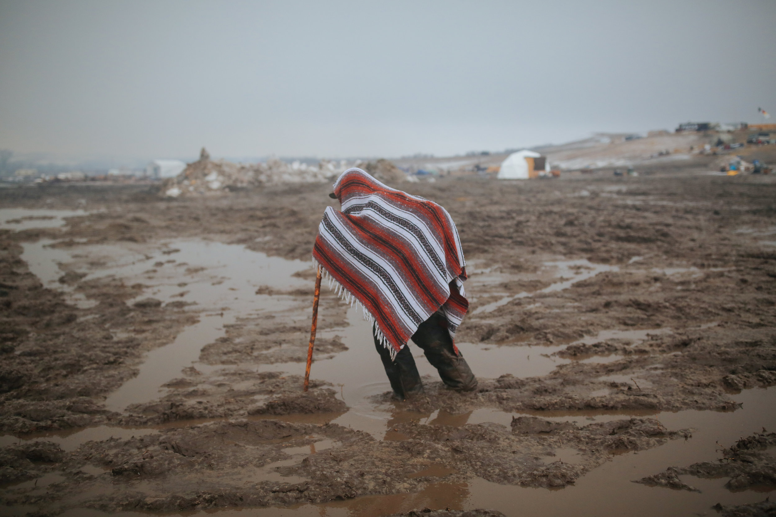  A pipeline protester at Standing Rock in North Dakota 
