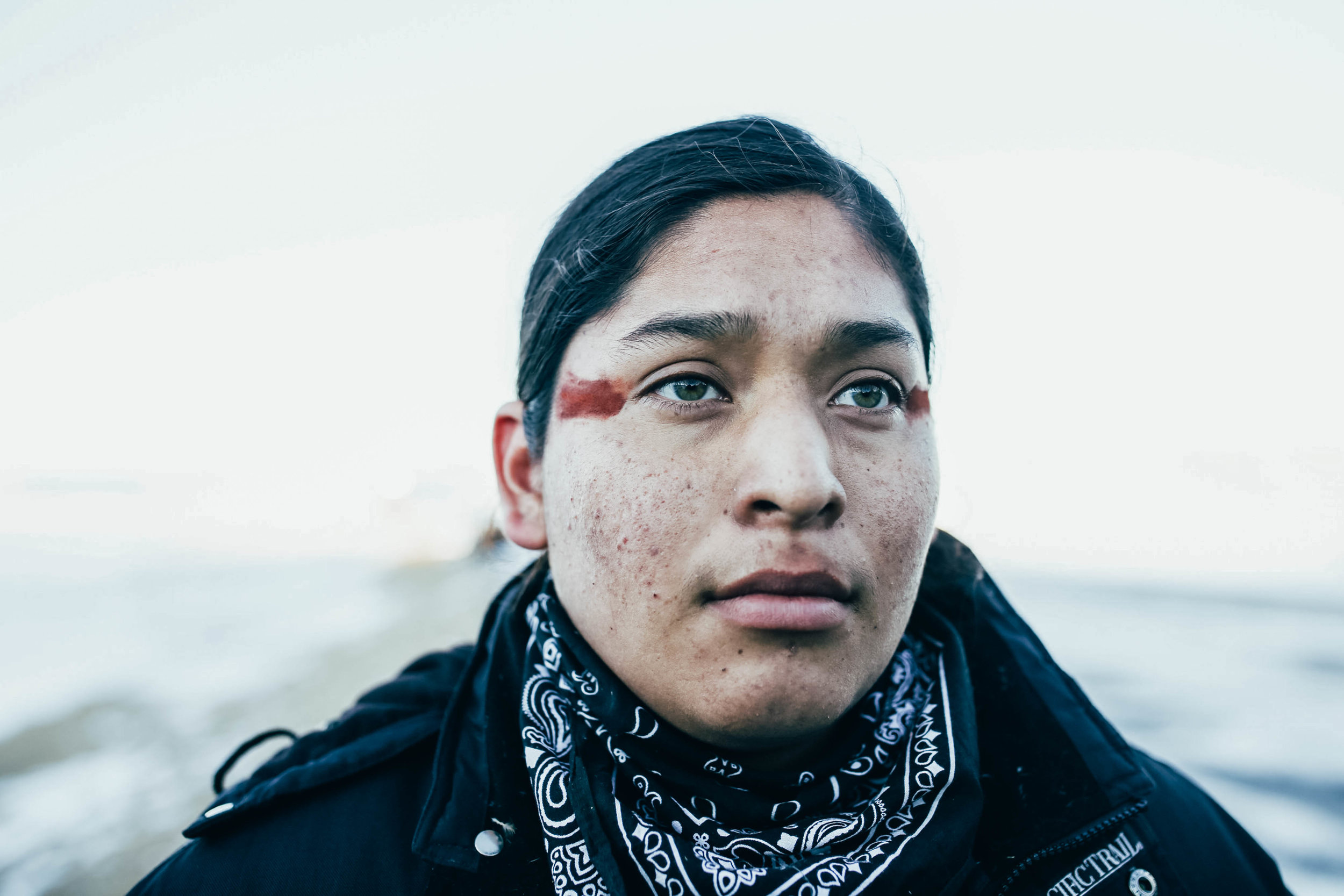  A pipeline protester at Standing Rock in North Dakota 