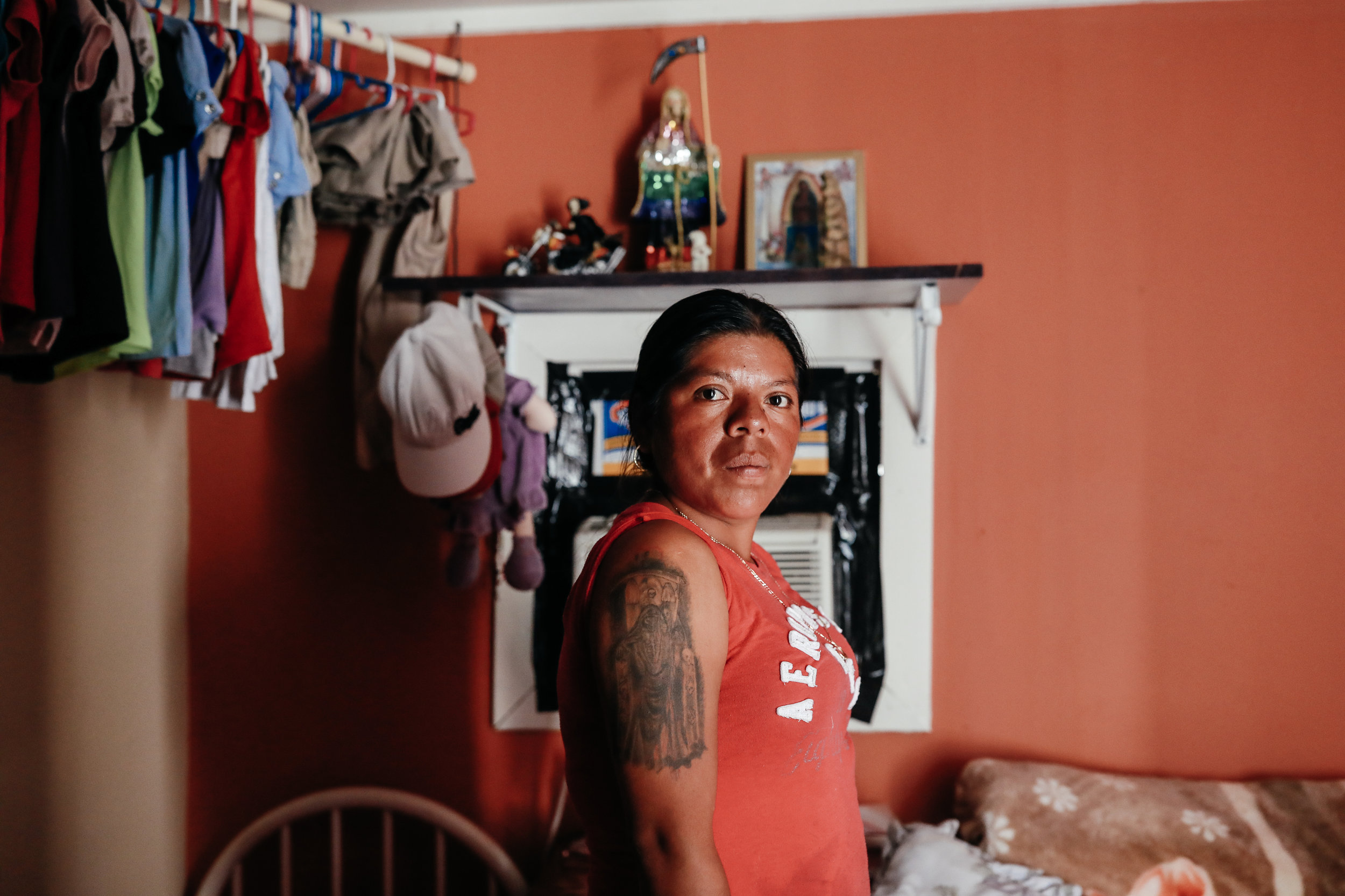  Sandra Guzman was left homeless after her home was destroyed by Hurricane Irma in Immokolee, FL 