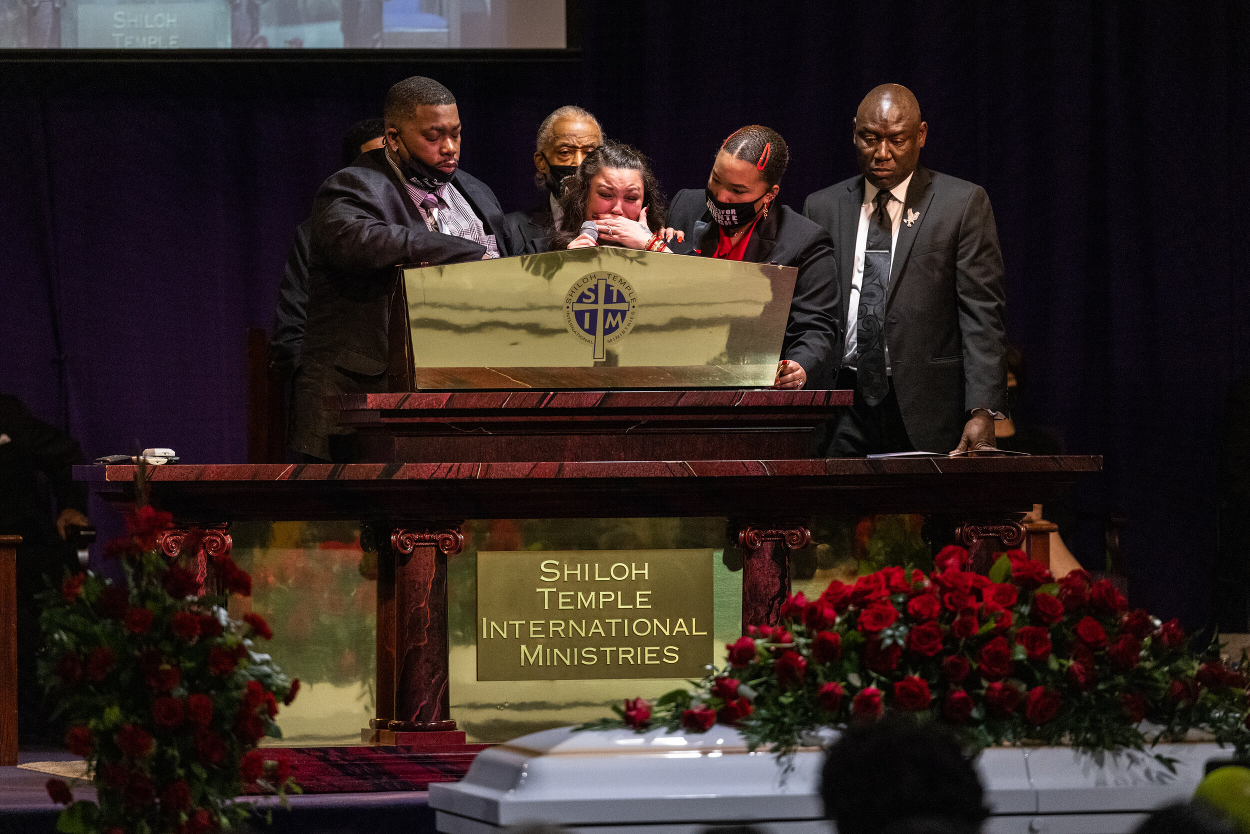  Katie Wright speaks at the funeral for her son, Daunte Wright, who was shot and killed by Minneapolis Police.  