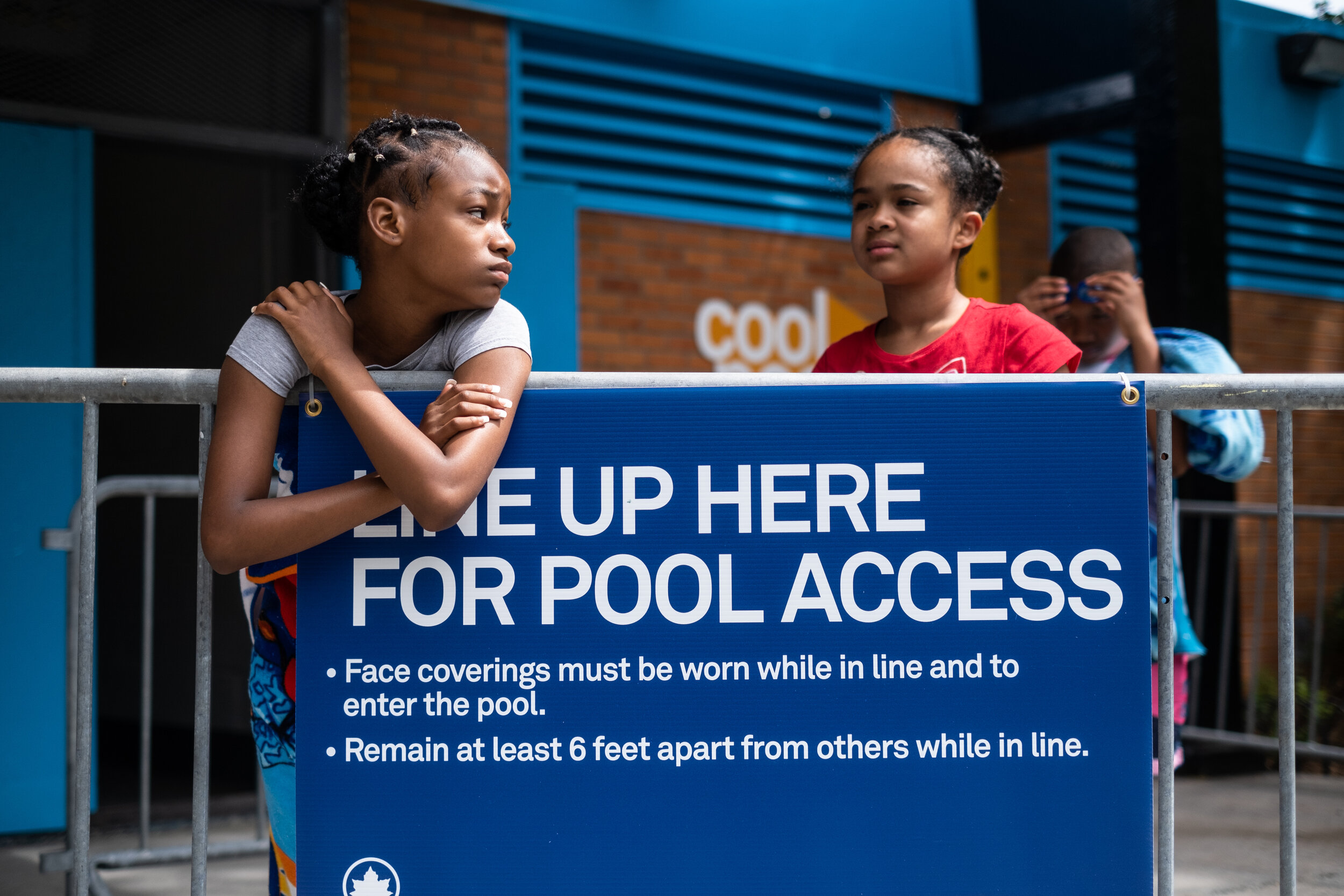  Opening day at Bushwick Pool, a newly renovated city run Cool Pool on Flushing Avenue in Bushwick, Brooklyn.  