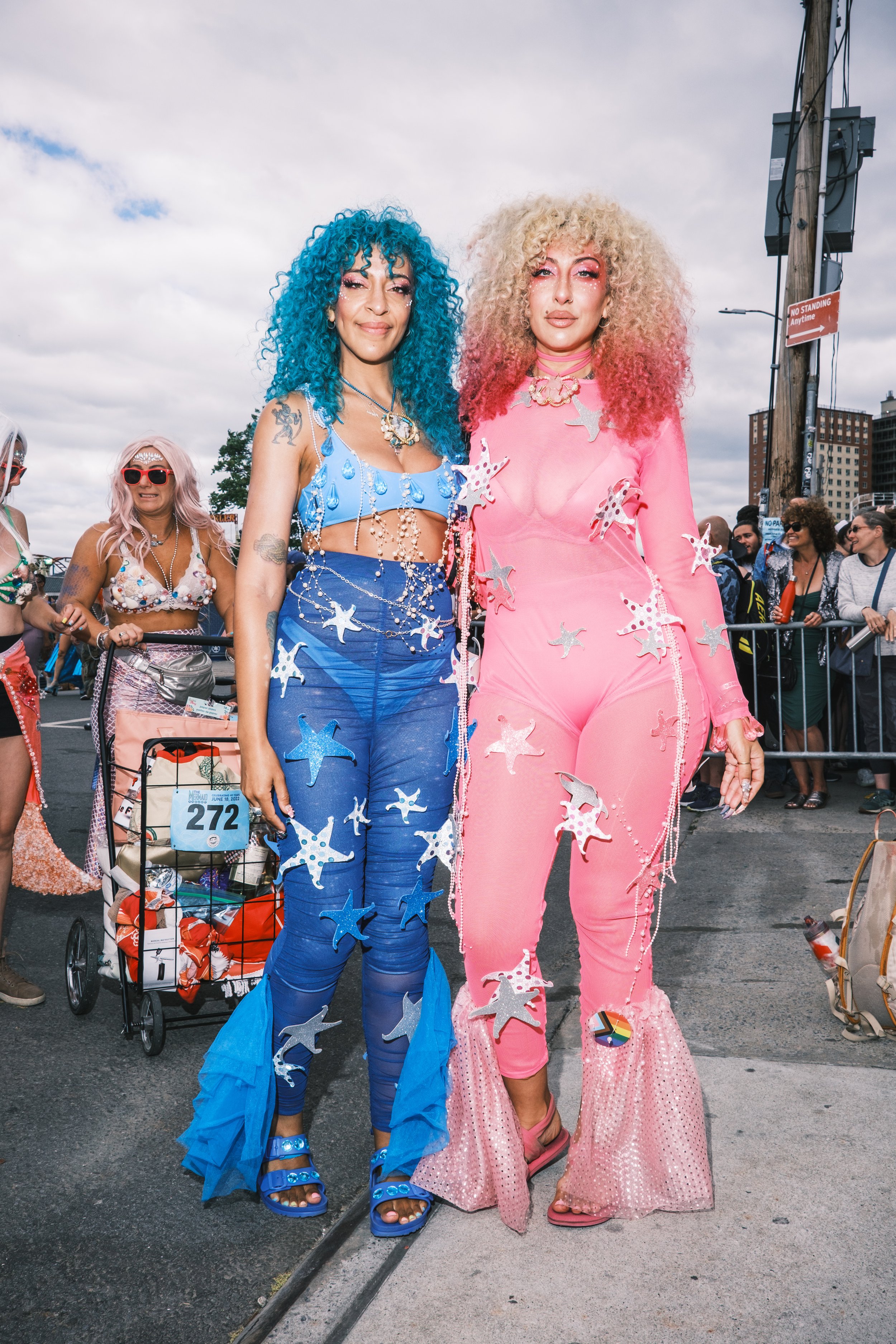  Twins at the Mermaid Day parade in Coney Island 