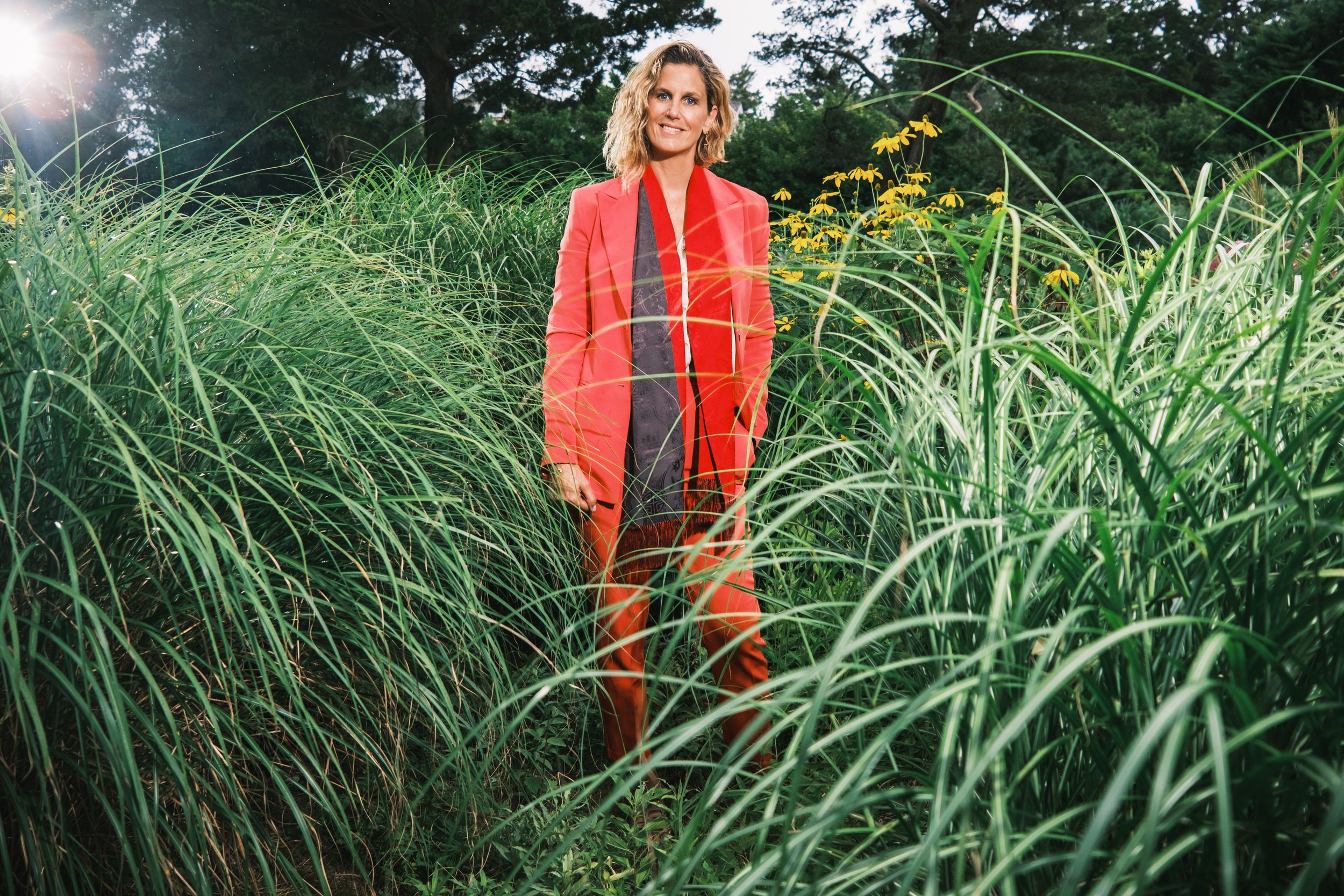  Dr. Lia Lis, a therapist who has been using hallucinogenics in her patient treatment plans, photographed in her garden in Montauk, NY.  