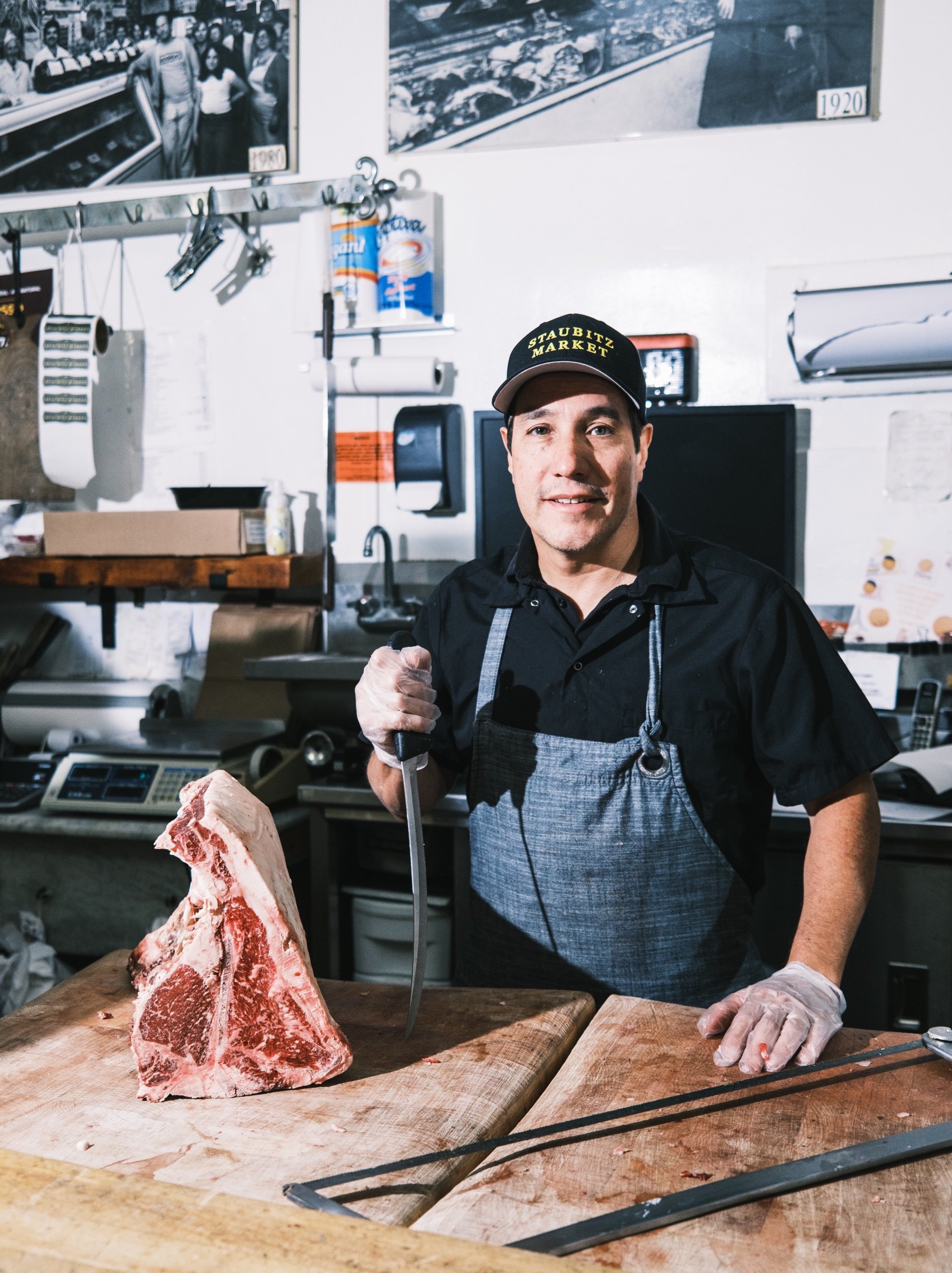  John McFadden, owner of Staubitz Market, one of the oldest butchers in New York.  