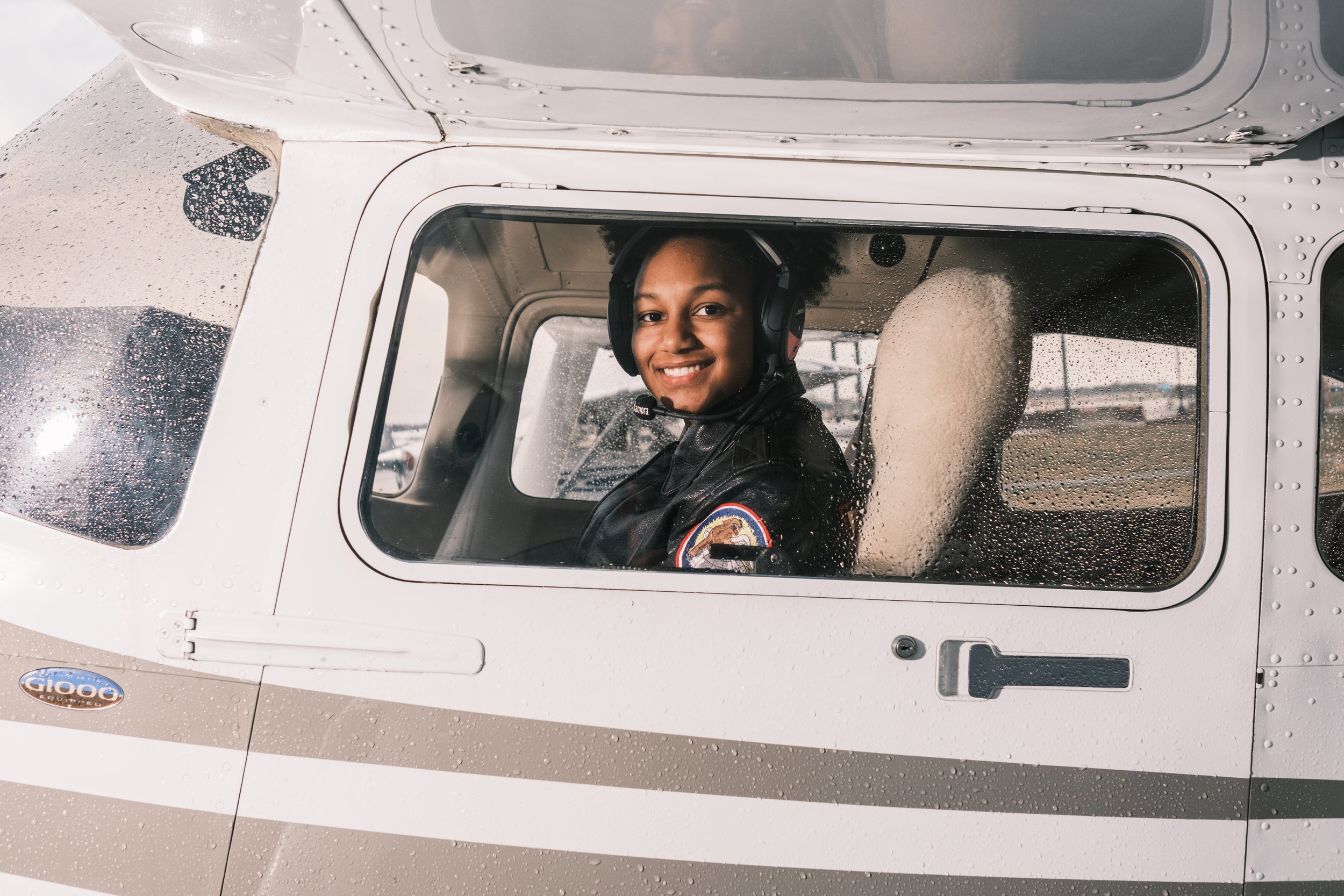  Kamora Freeland, 17, one of the youngest Black pilots in the country.  