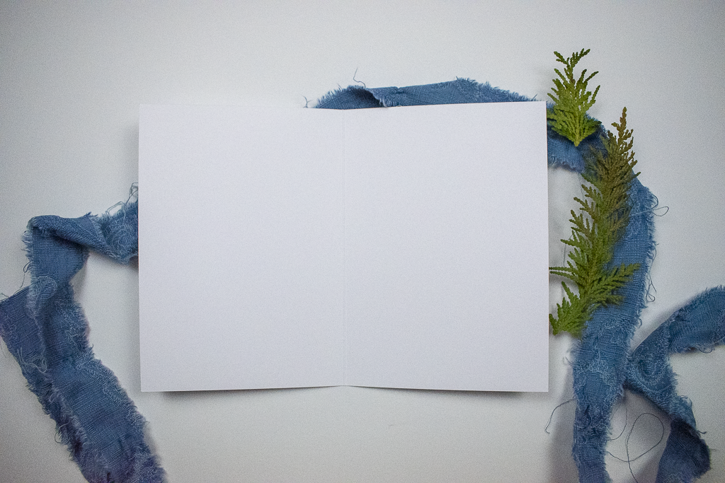 Cedar blue and white cards by jackie partridge