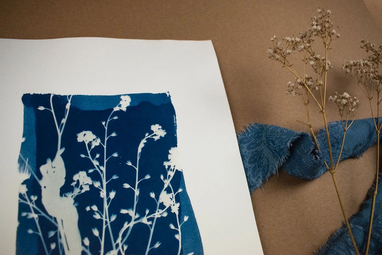 Jackie Partridge Forget me nots Cyanotype, 2021