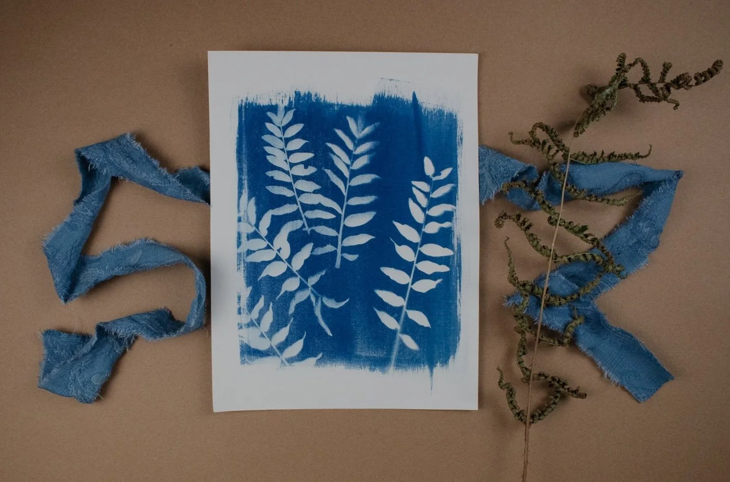 Jackie Partridge Mini Ferns Cyanotype Art, 2021