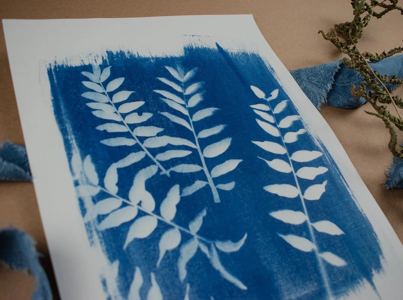 Jackie Partridge Mini Ferns Cyanotype Art, 2021