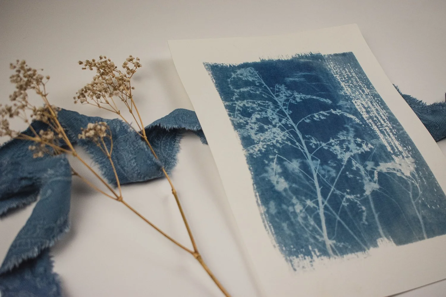 Jackie Partridge Large Wildflowers Cyanotype Art, 2021