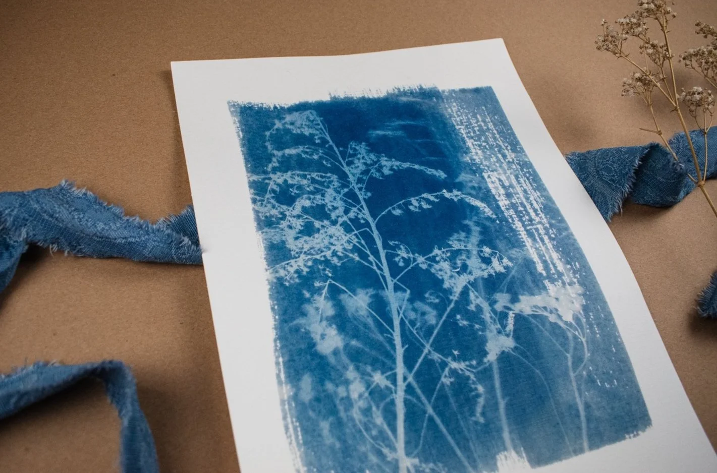Jackie Partridge Large Wildflowers Cyanotype Art, 2021