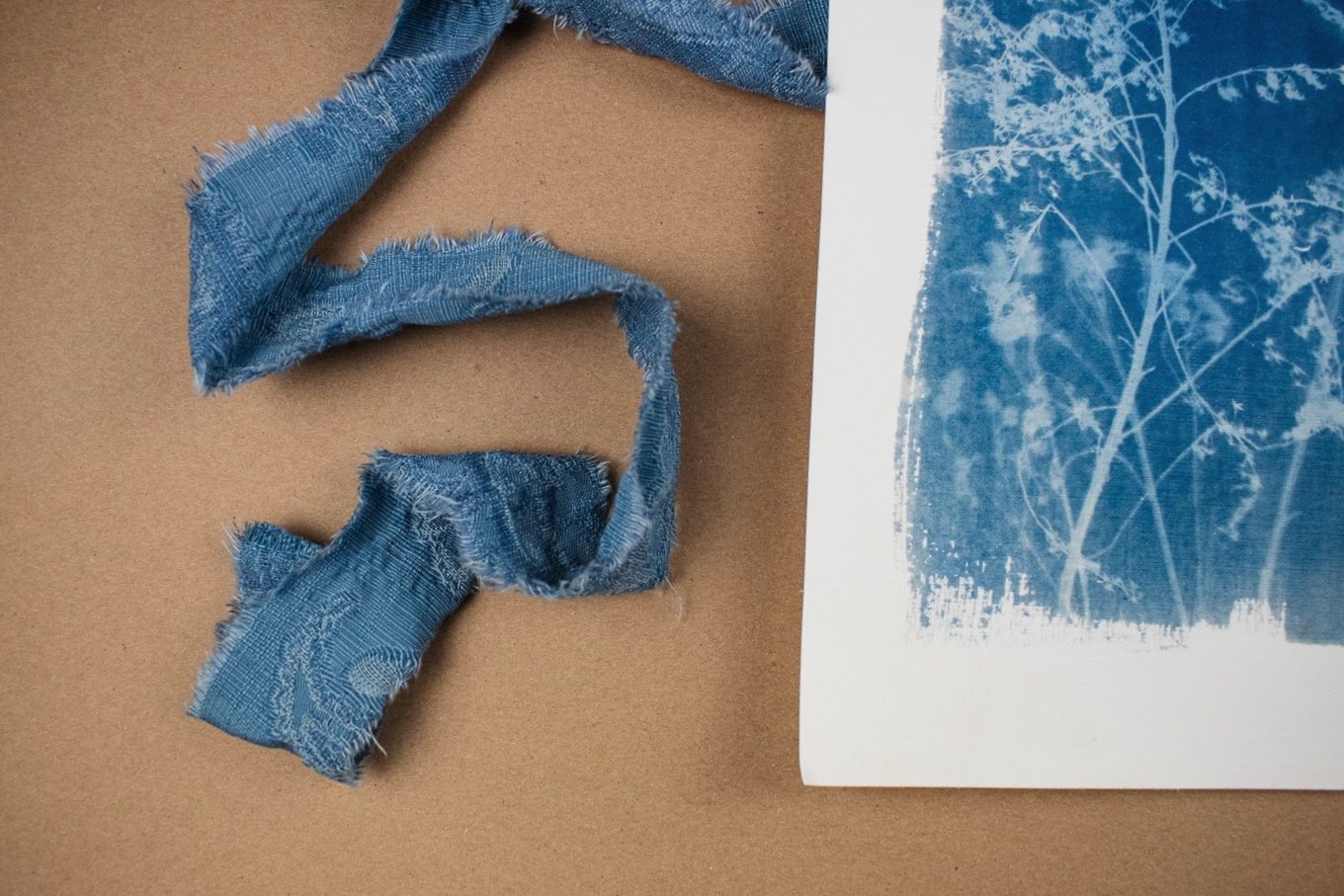 Jackie Partridge Large Wildflowers Cyanotype Art, 2021