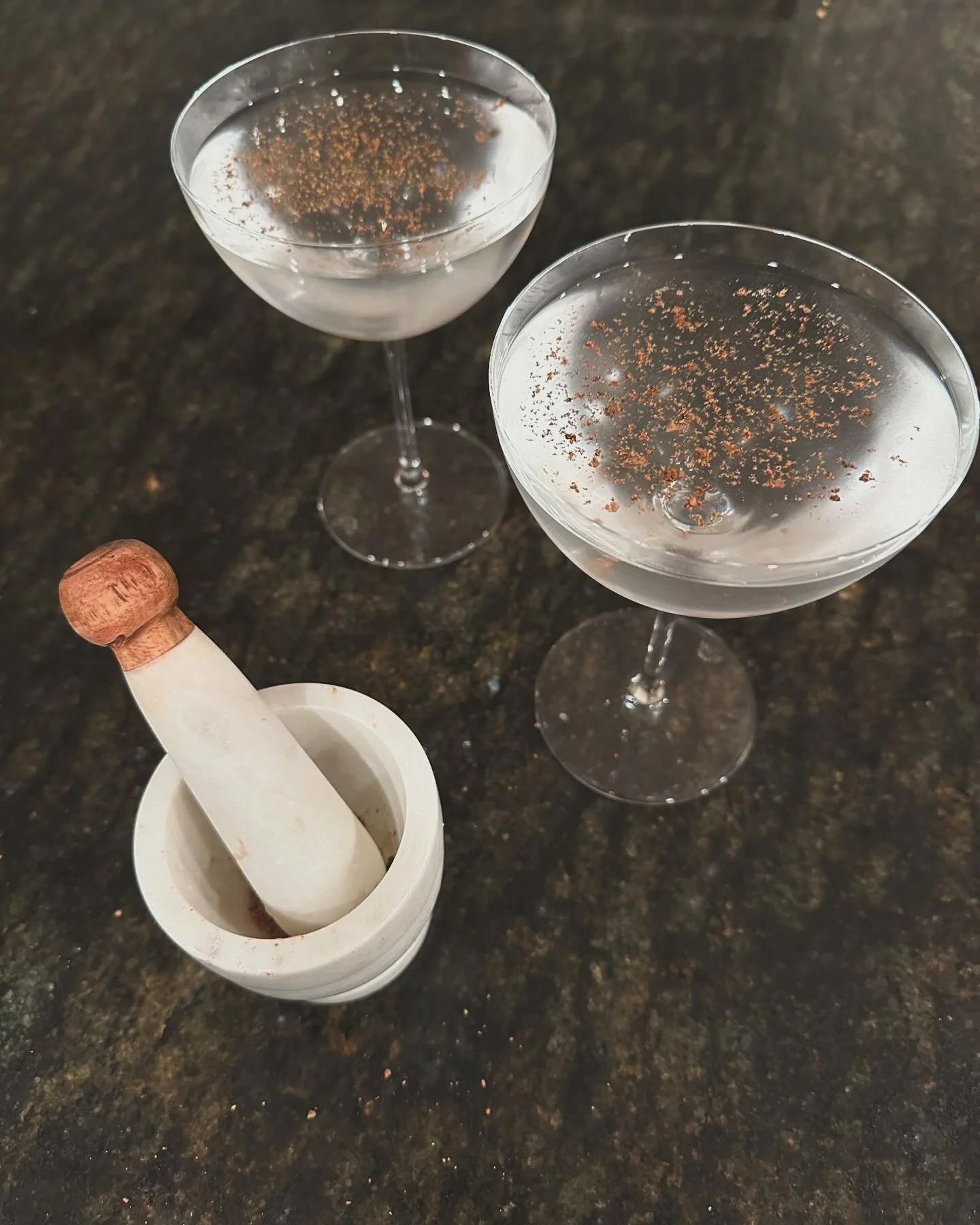 In honor of the snow. The Phipps Blizzard returns. Best use of a pestle and mortar if you've got one lurking around the kitchen.