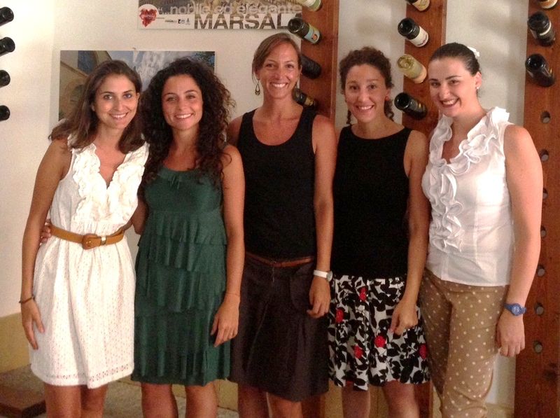 Da sinistra: Gipi De Bartoli, Laura Doro, Alexandra Curatolo, Sarah Vesco e Maria Chiara Bellina