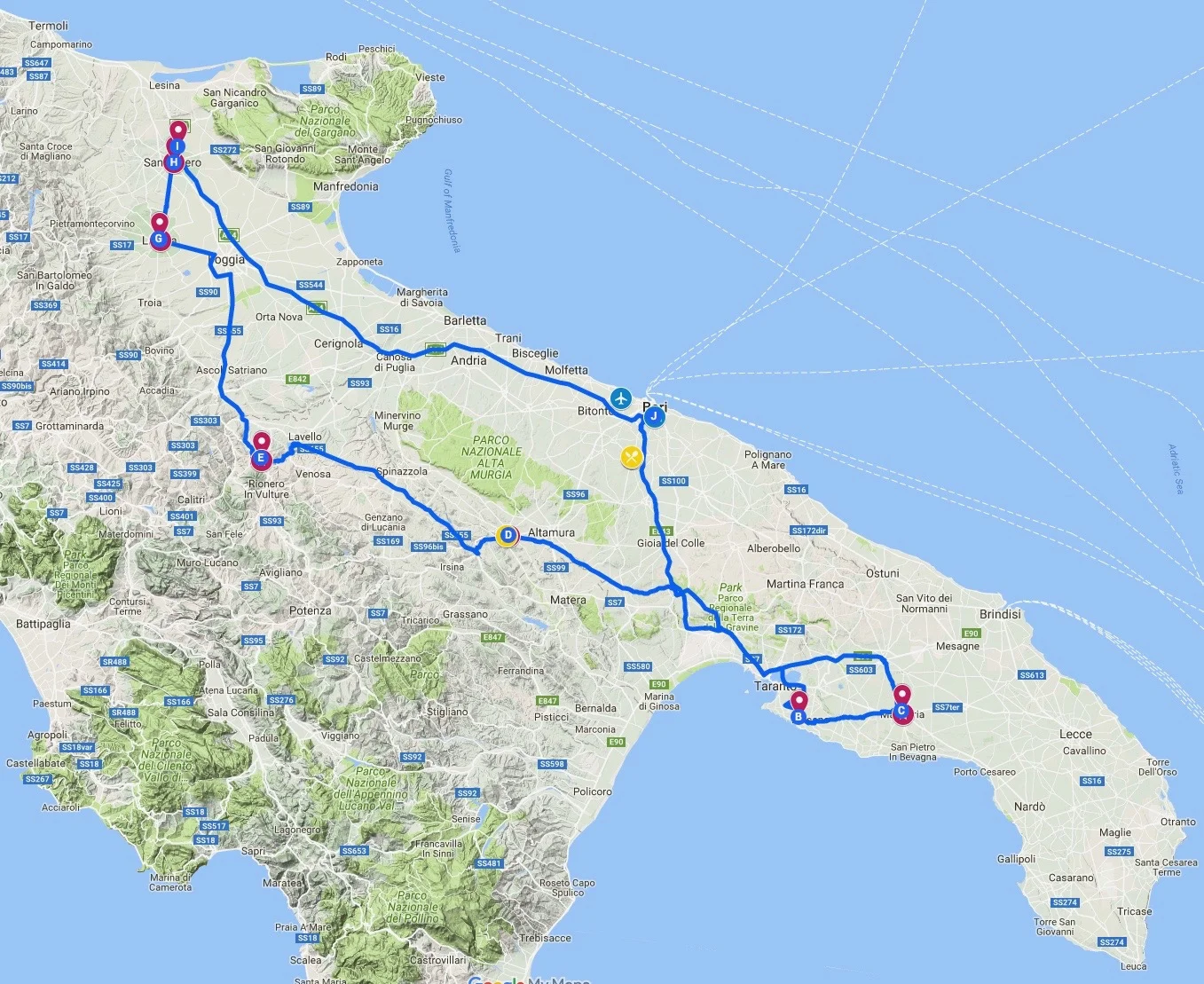 L'itinerario del press tour