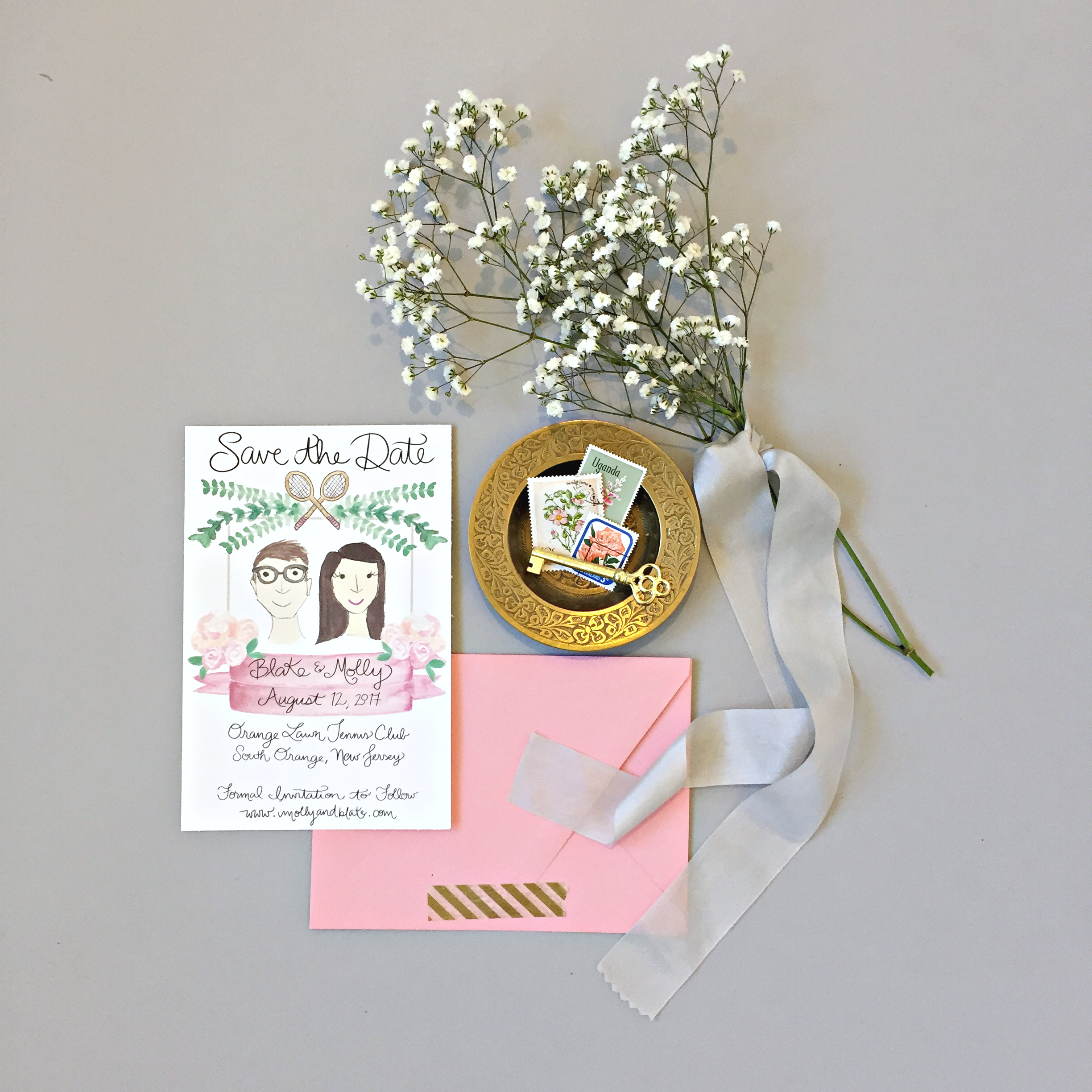 A fun custom save-the-date we designed