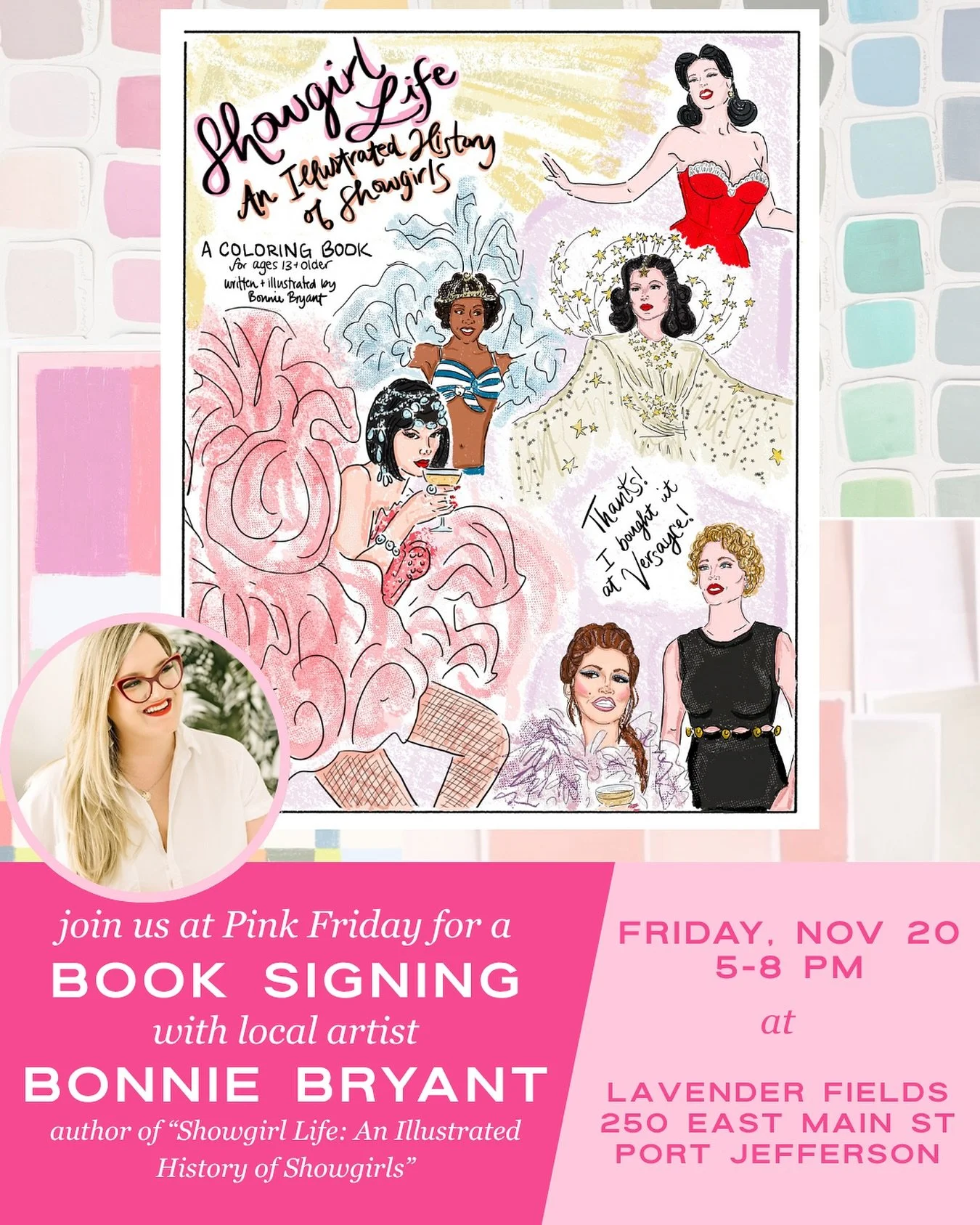 Thank you to my dear friends at @shoplavenderfields who invited me for a book signing at their Pink Friday event this week! Join us from 5-8 to get a jump on holiday shopping and snag a signed copy of my book! 🩷🌸💗💖💓💕