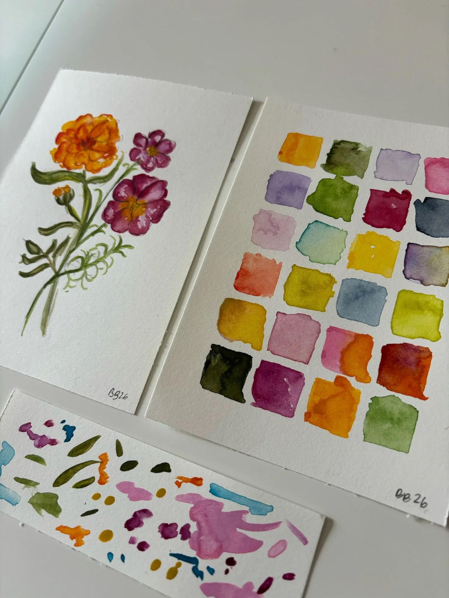 Triptych? Diptych and a bookmark? Mini collection? Haven&rsquo;t decided what to call these yet.