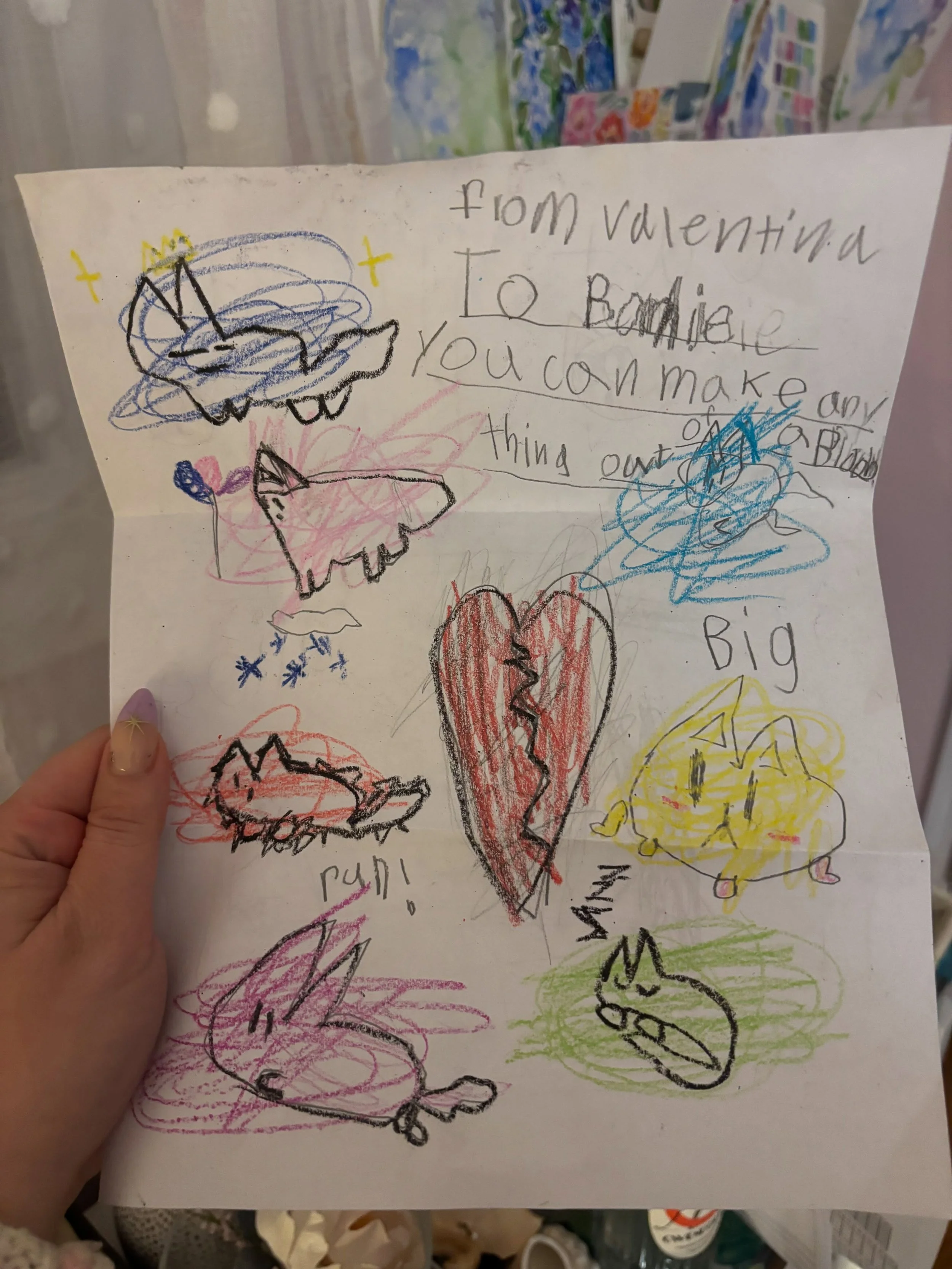My artist and art teaching heart is bursting!! One of my favorite students Valentina joined me and @yellowheartart for a painting lesson at @willow__harlow at the PJ Oyster Fest a few months ago. We learned that there are no mistakes when making art,