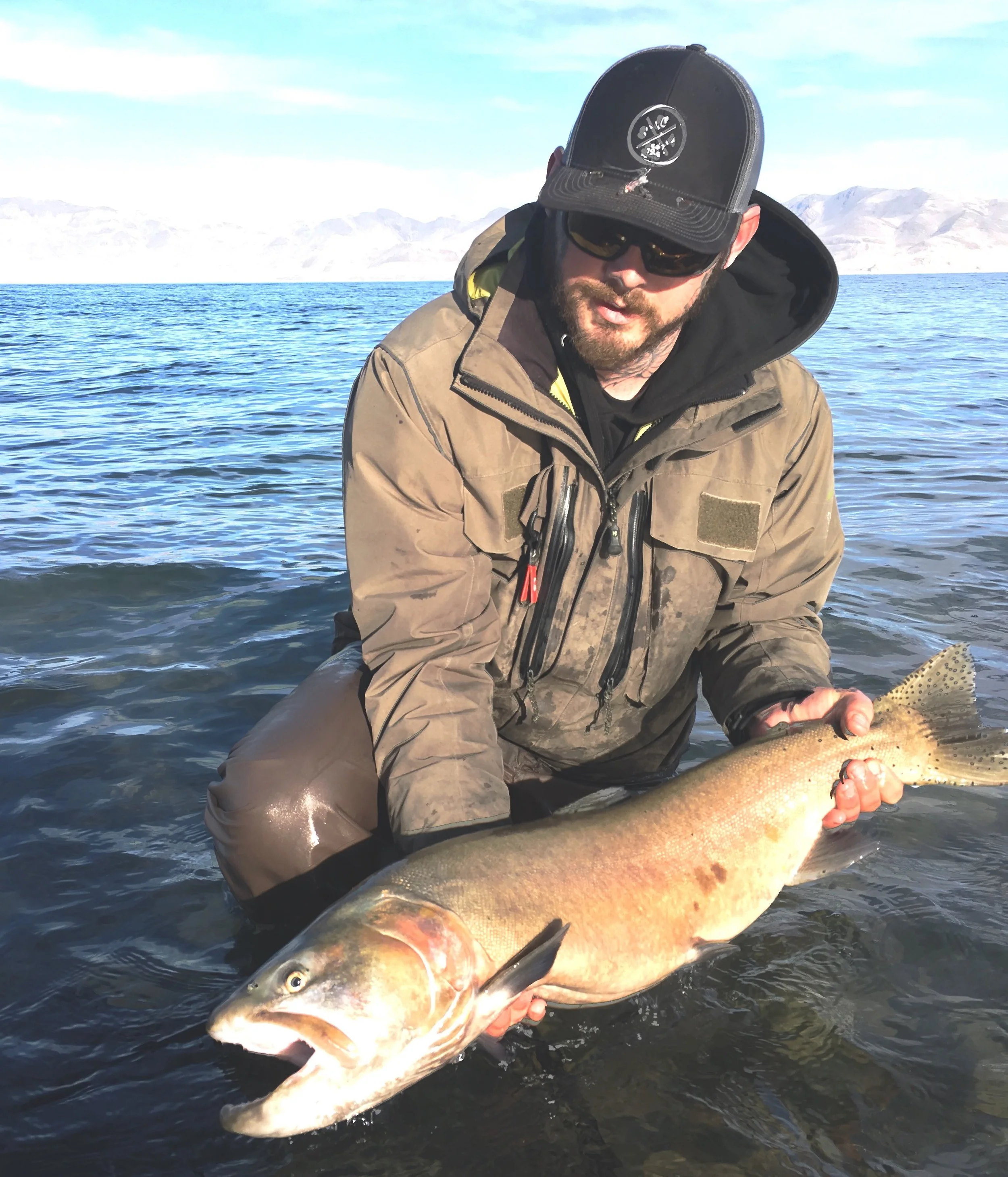 Casey with a giant cutthroat