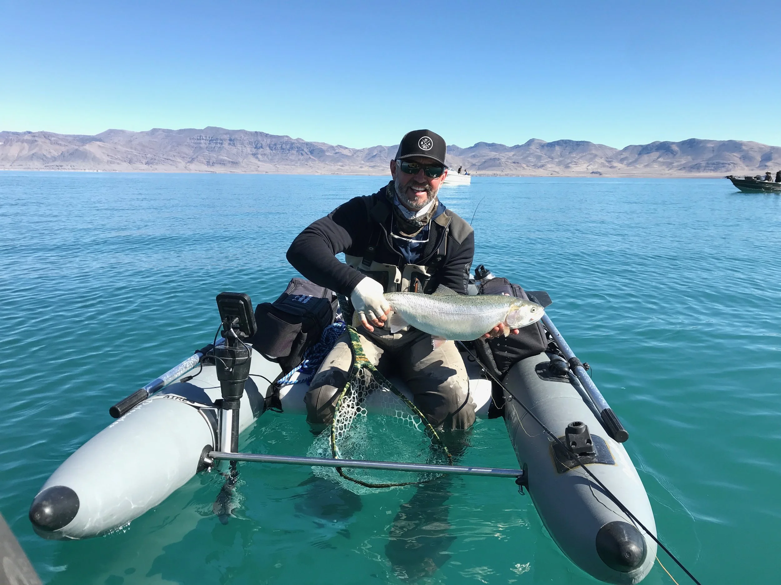 Tim Grogan learning the secrets to fishing suspended fish Photo By: PFC Guide Morgan Kane