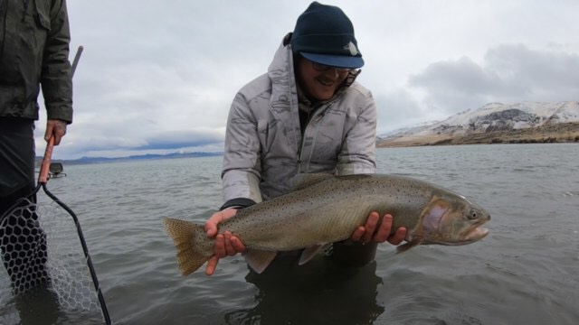 Traeger Grills Outdoor Manager Remick Smothers from Salt Lake UT with his first Pyramid Lake Cutty PC: Capt Rob