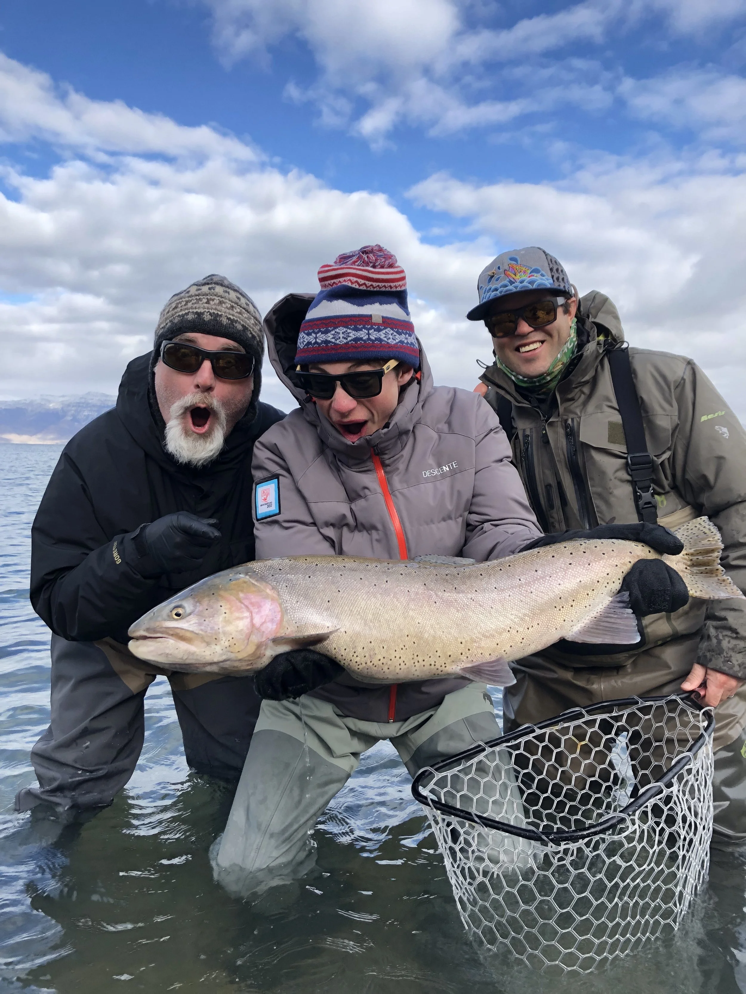 Clients Zach Parksons and Sean Solway made the trek from Tahoe. Zach landed 2 fish over 10 lbs. Stoke factor “10”