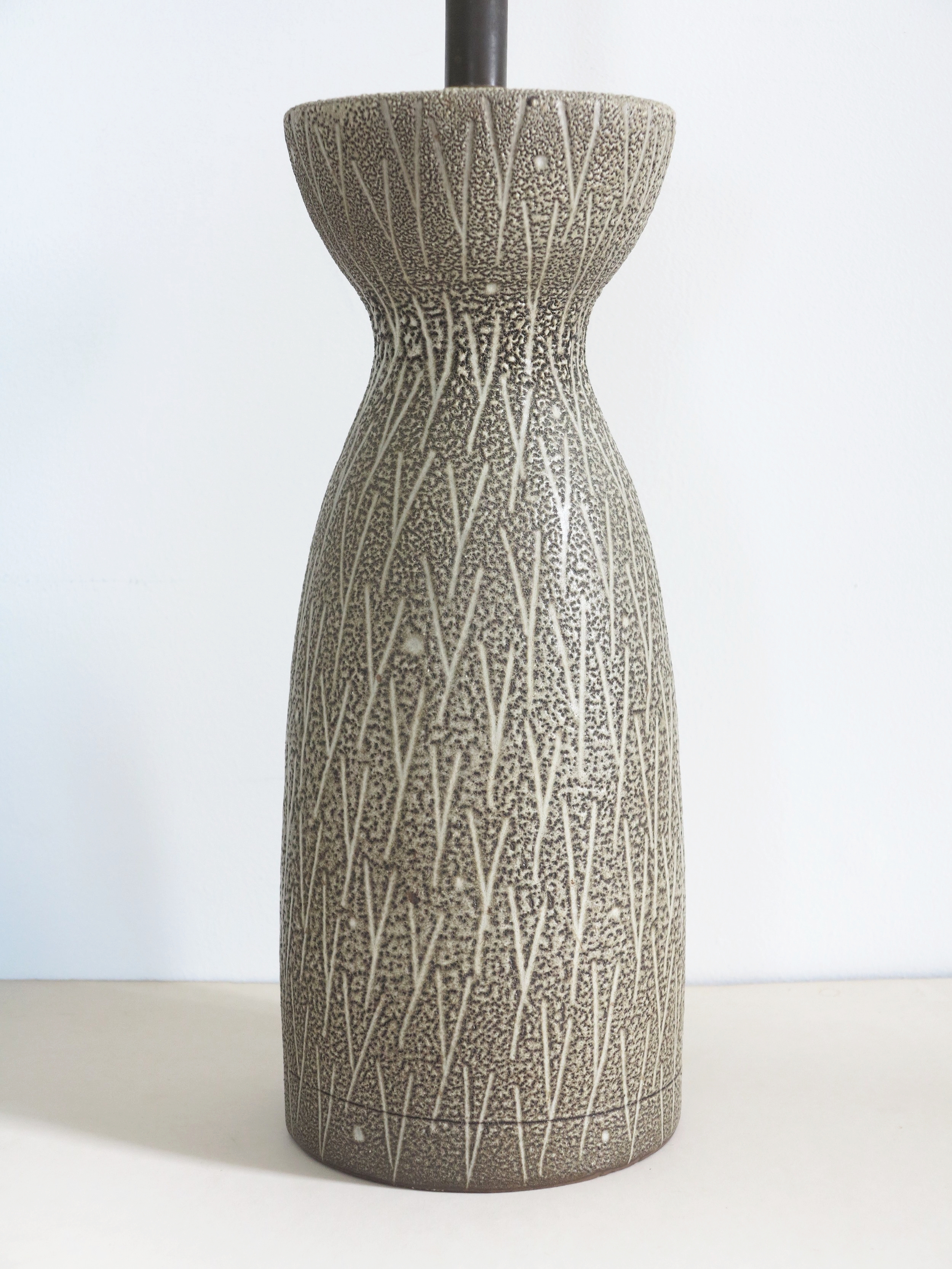 A c1950 Lee Rosen for Design-Technics Pottery Lamp (Style: CL ____ Technic: ____) 