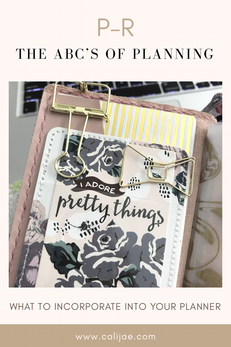 The ABC's of Planning (P-R)