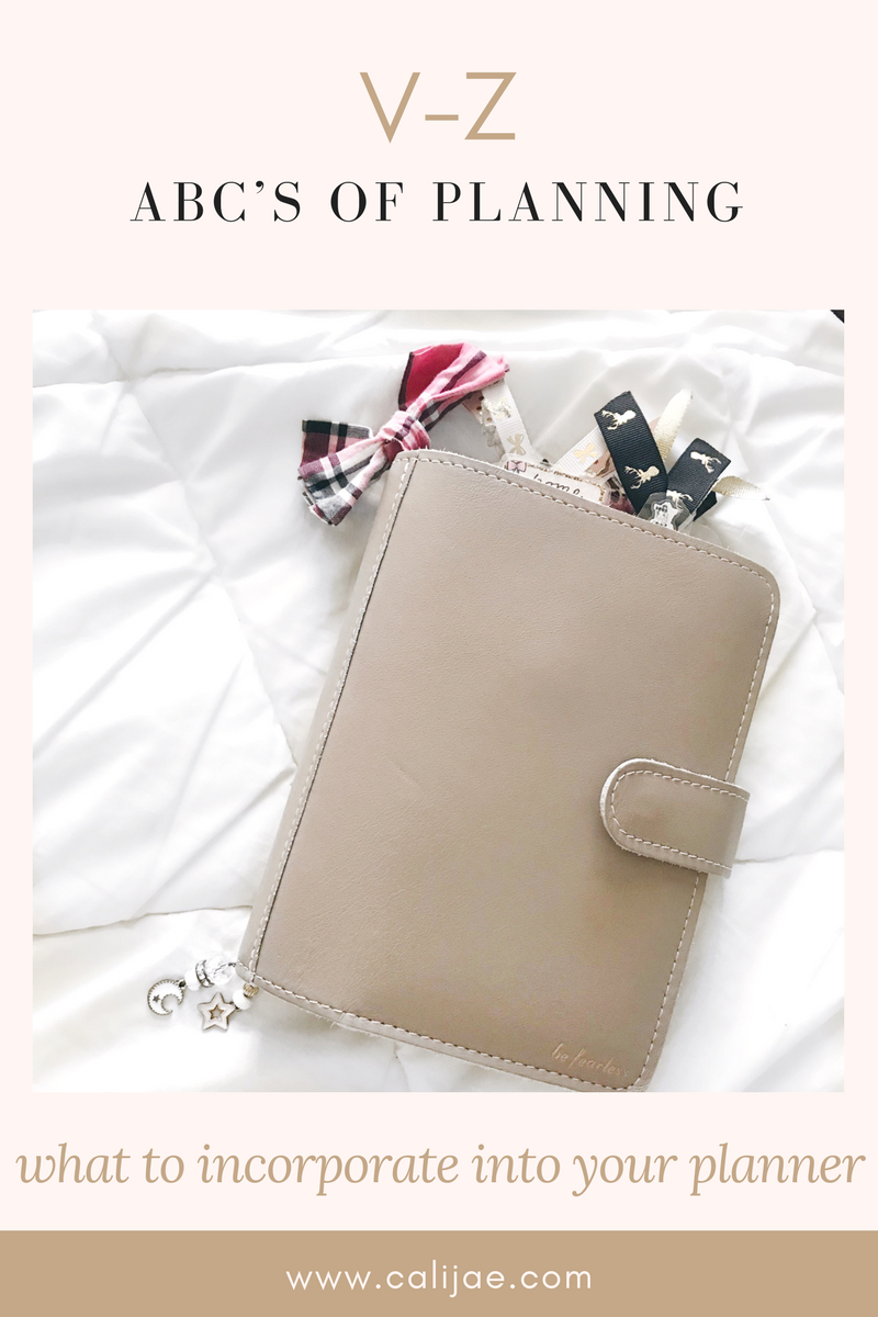 The ABC’s of Planning (V-Z) 